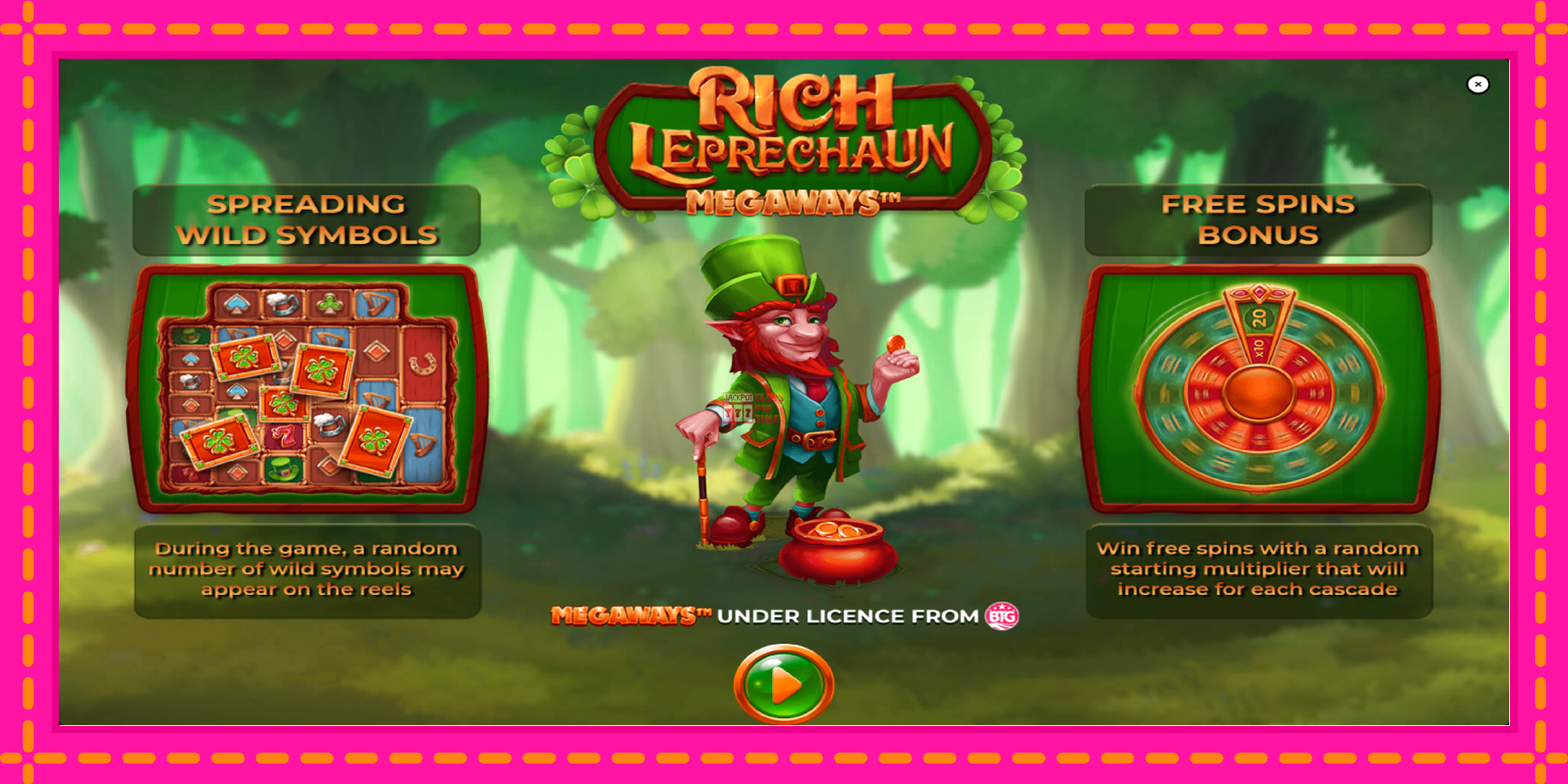 Slot machine Rich Leprechaun Megaways gratuitamente, immagine 1