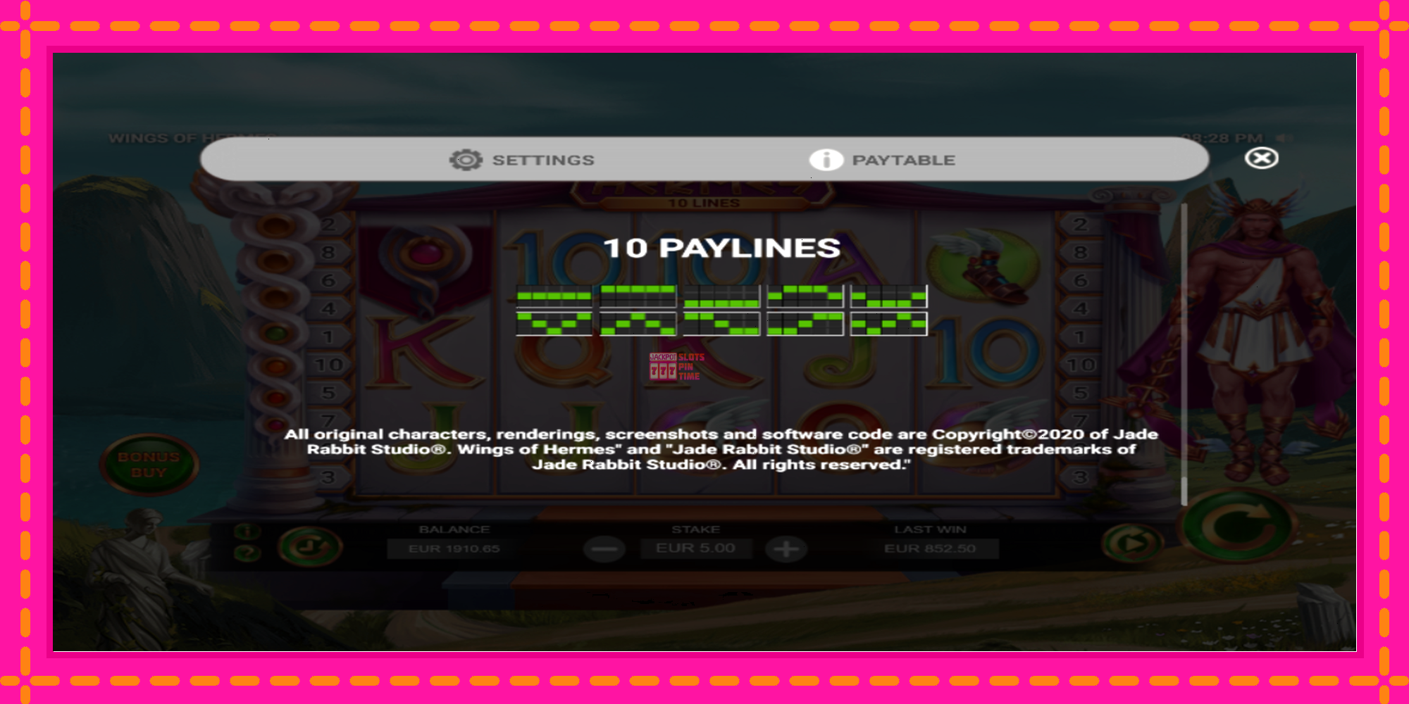 Slot machine Wings of Hermes gratuitamente, immagine 7