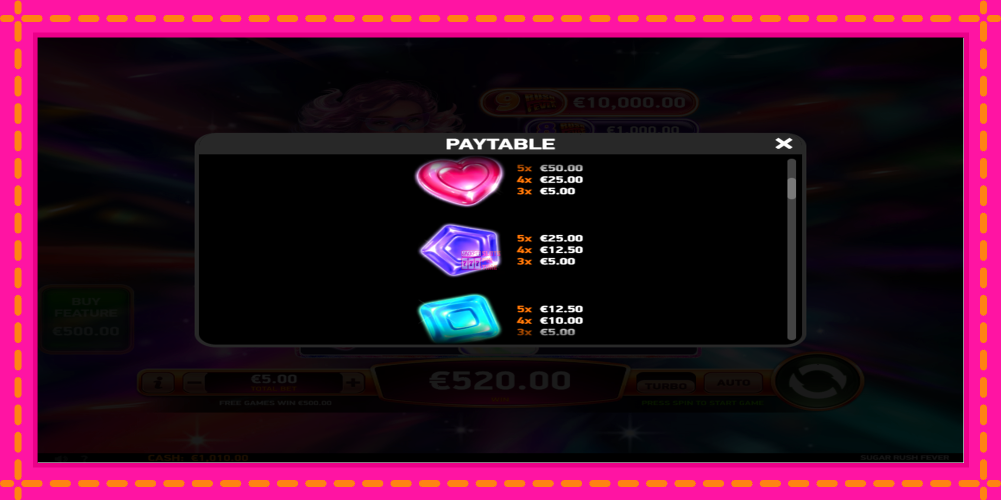 Slot machine Sugar Rush Fever gratuitamente, immagine 6