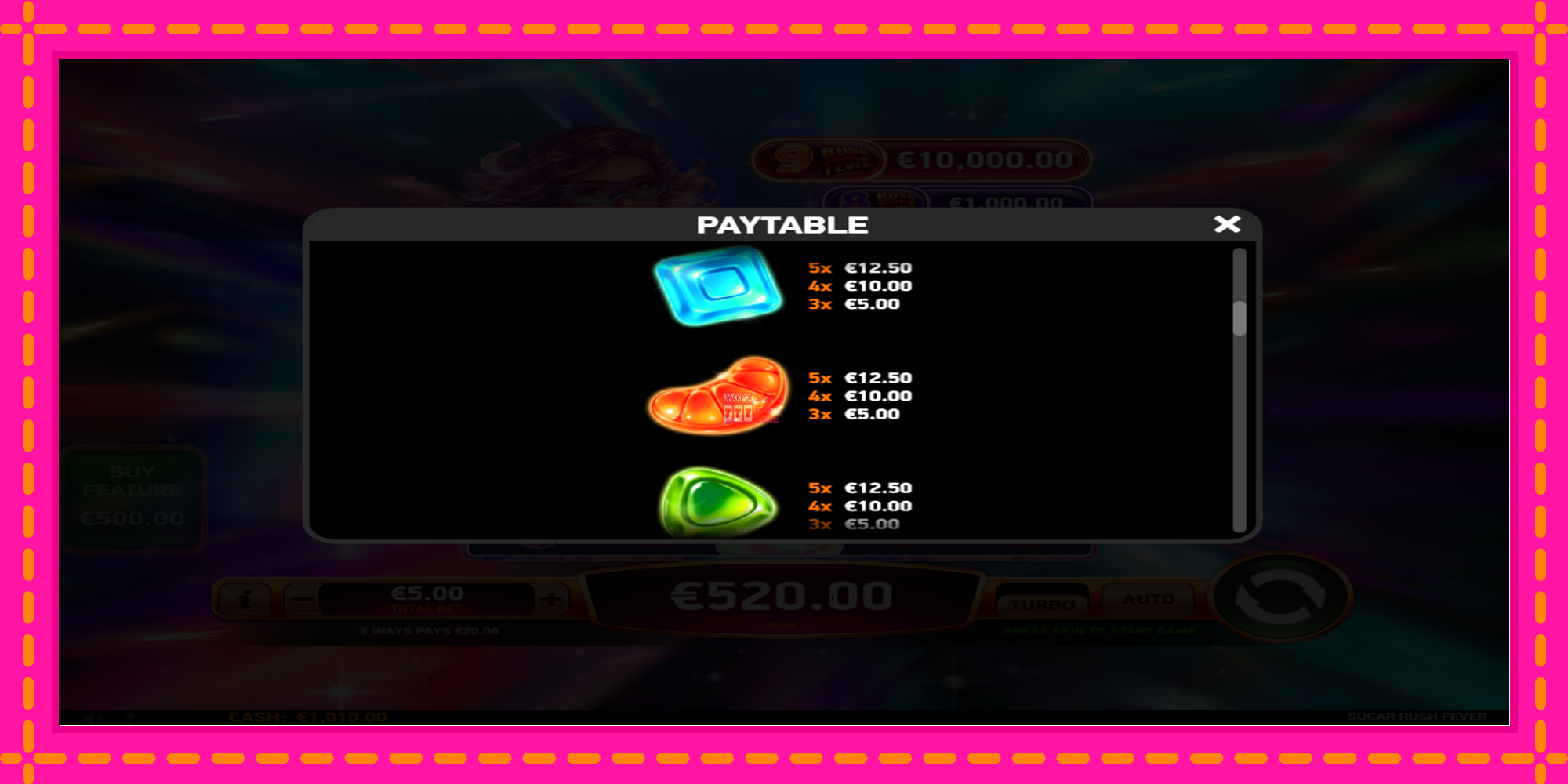 Slot machine Sugar Rush Fever gratuitamente, immagine 7