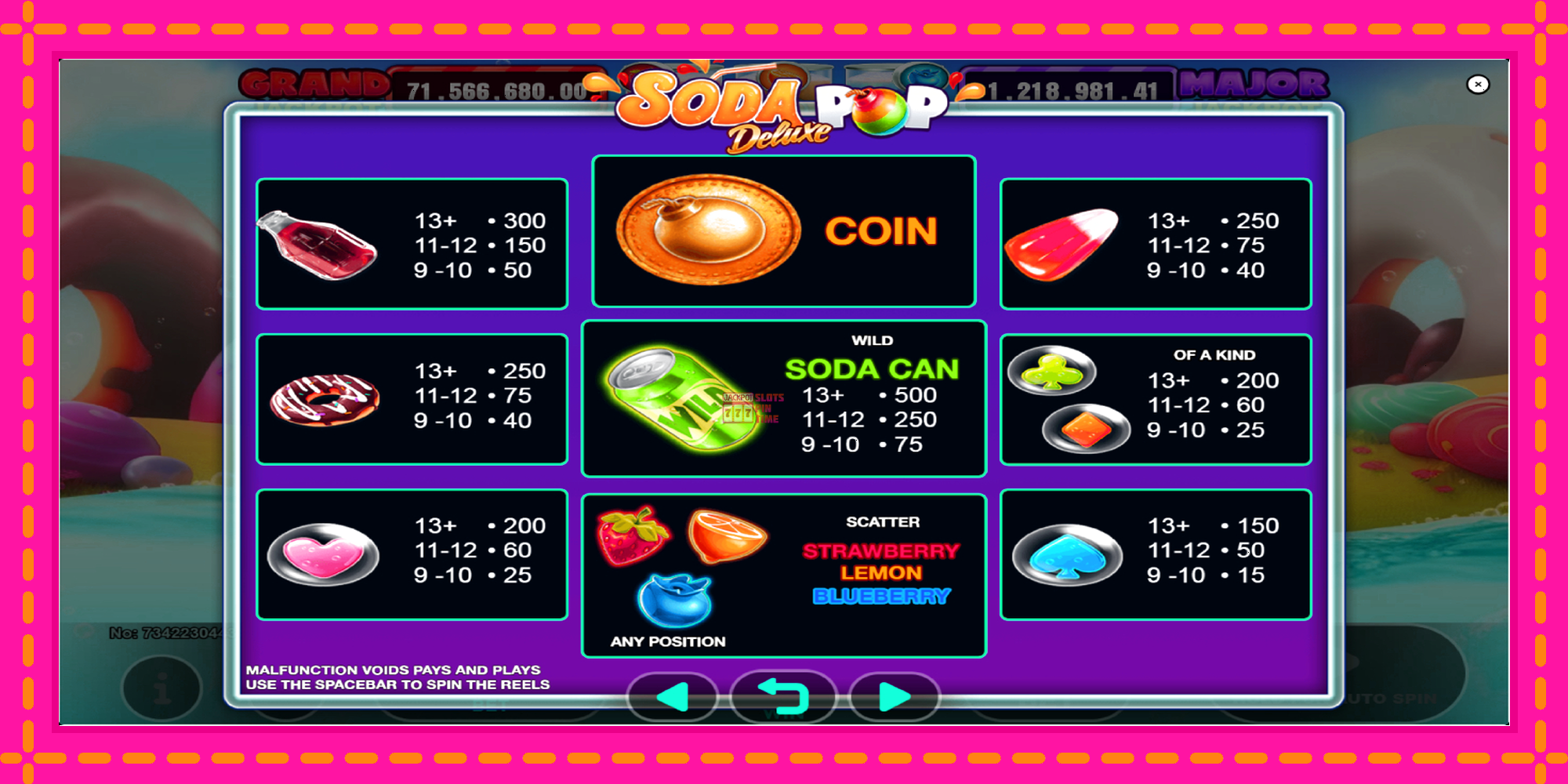 Slot machine Soda Pop Deluxe gratuitamente, immagine 5