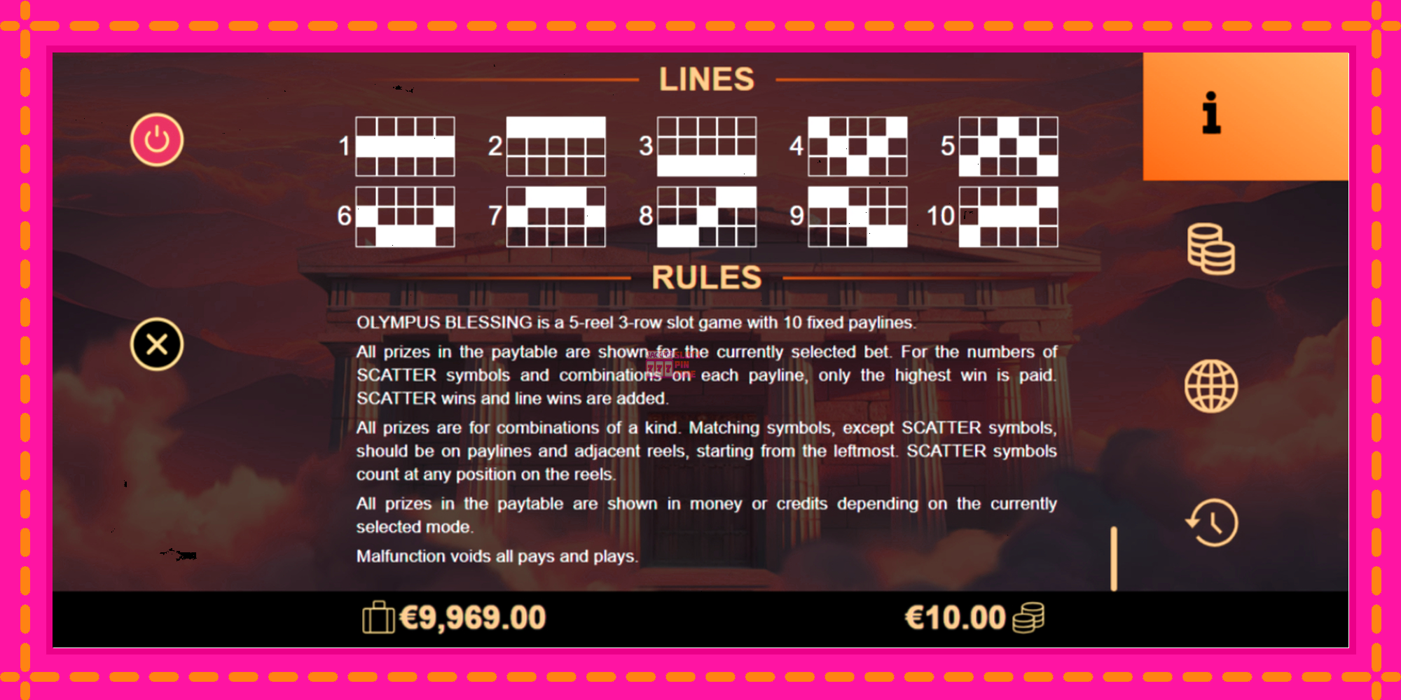 Slot machine Olympus Blessing gratuitamente, immagine 7