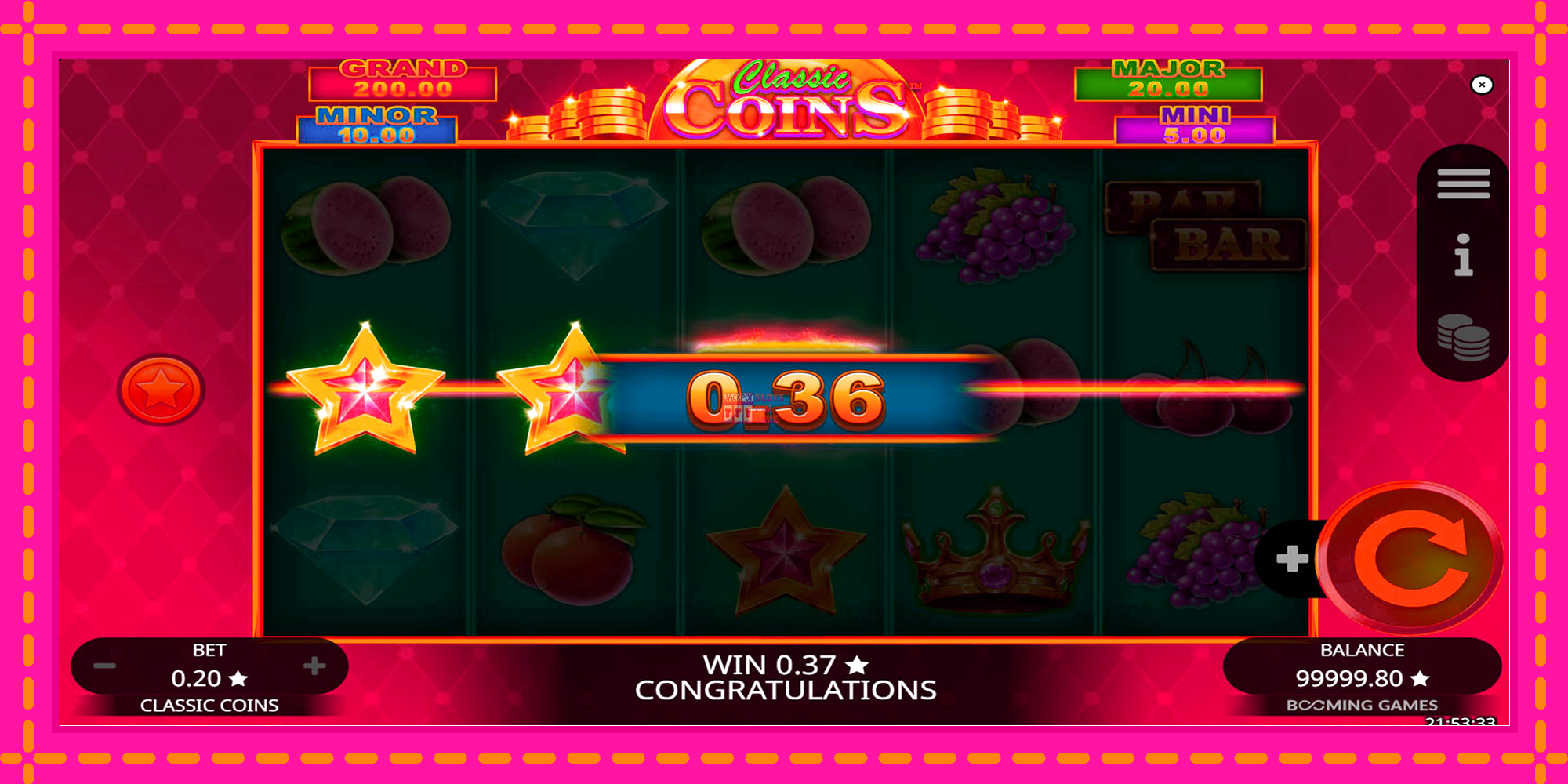 Slot machine Classic Coins gratuitamente, immagine 3