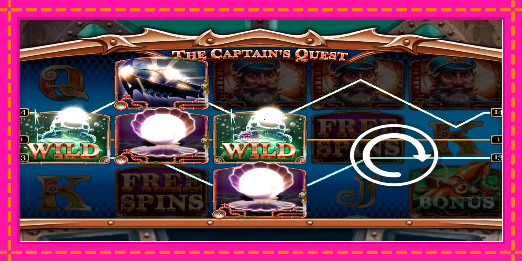 Slot machine The Captains Quest gratuitamente, immagine 3