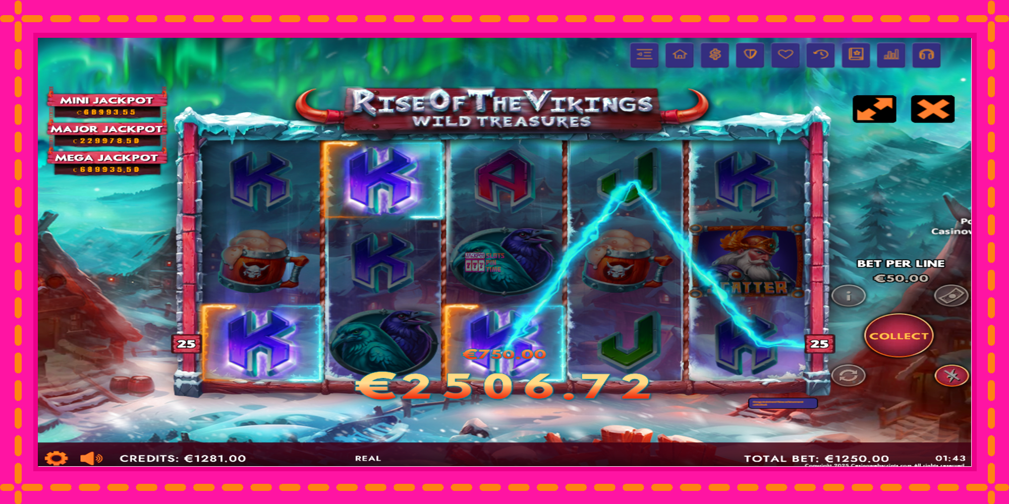 Slot machine Rise of The Vikings - Wild Treasures gratuitamente, immagine 3