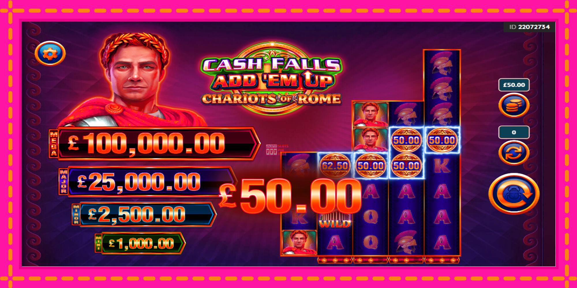 Slot machine Cash Falls: Add Em Up Chariots of Rome gratuitamente, immagine 3