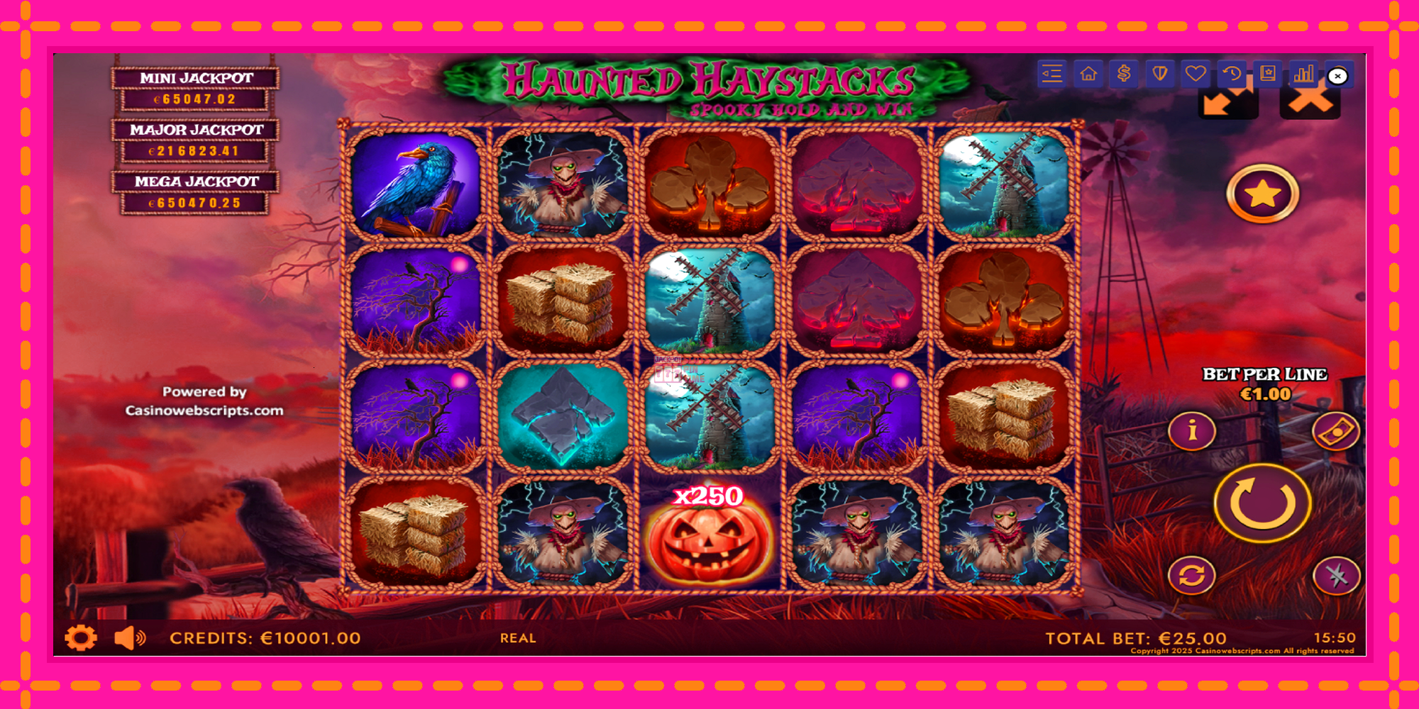 Slot machine Haunted Haystacks - Spooky Hold and Win gratuitamente, immagine 2