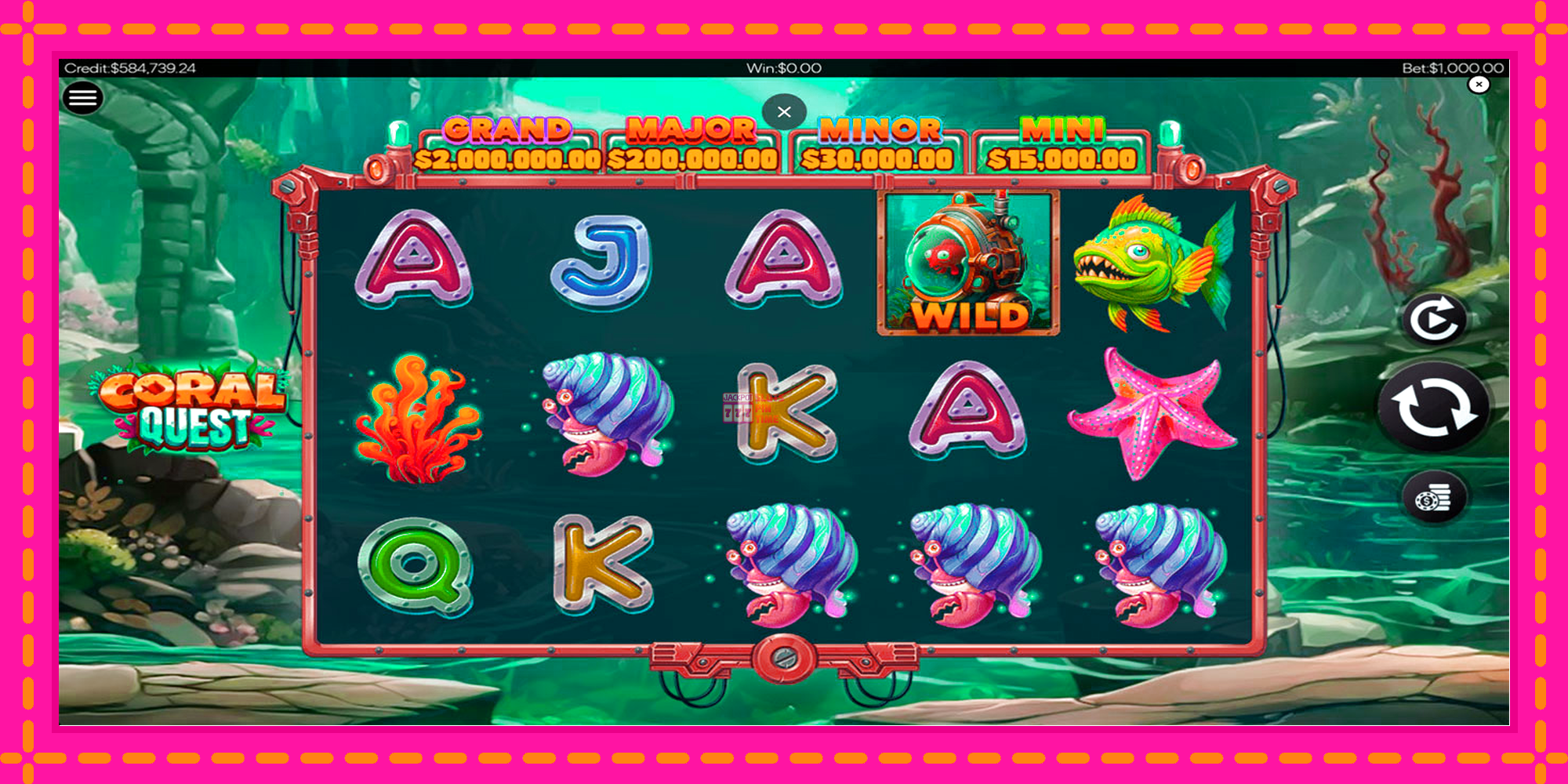 Slot machine Coral Quest gratuitamente, immagine 1