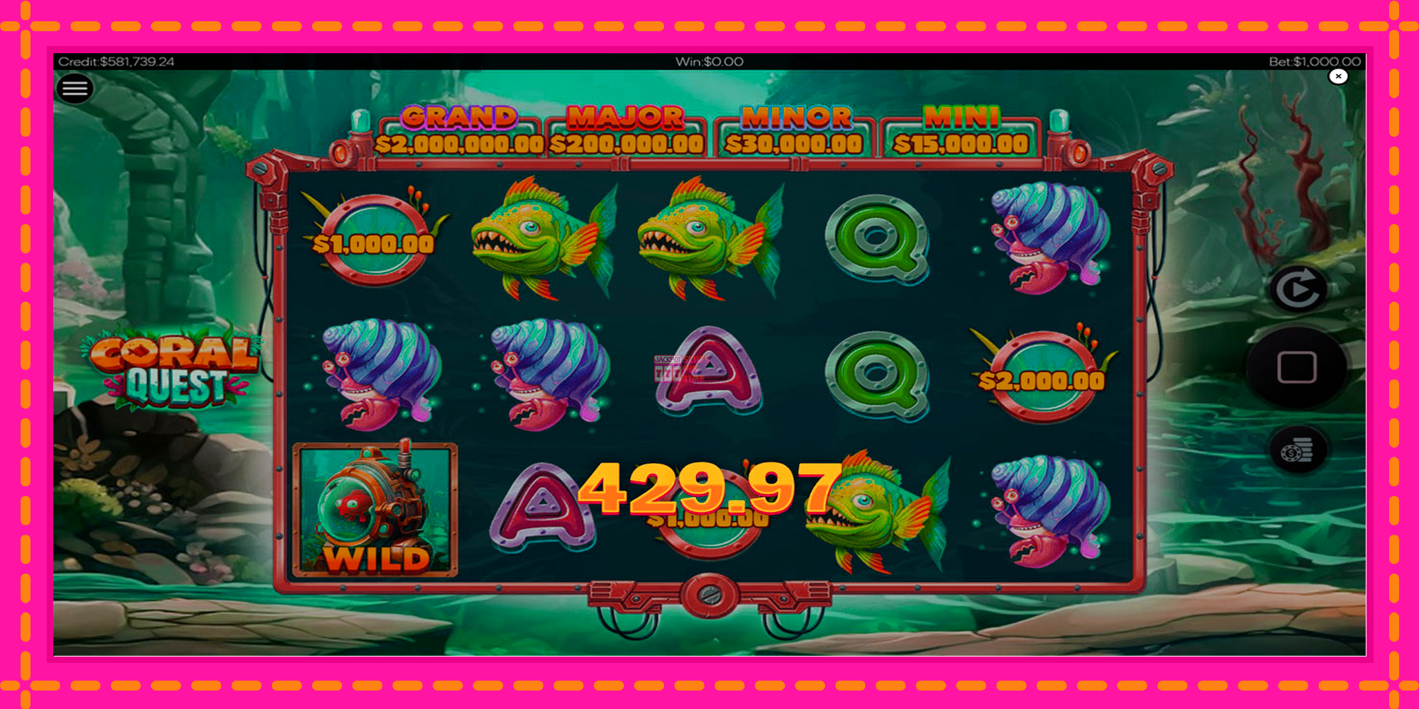 Slot machine Coral Quest gratuitamente, immagine 2