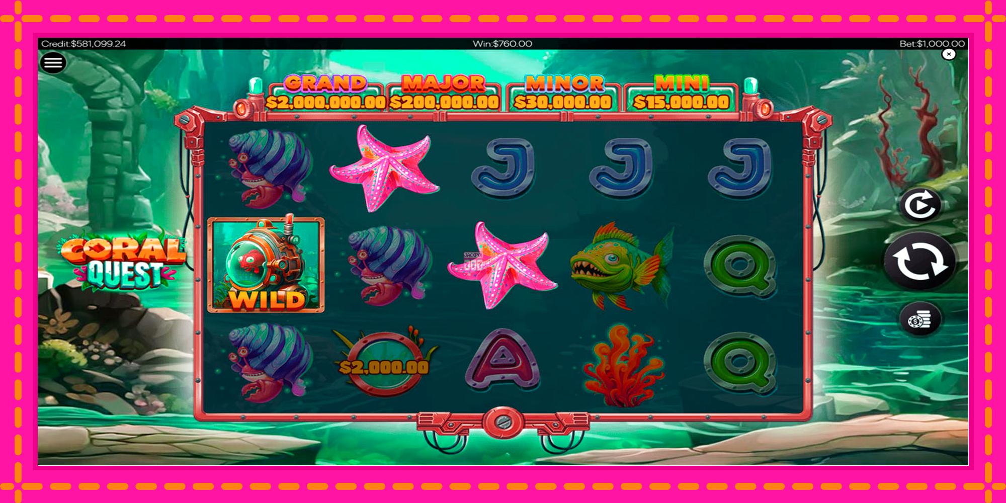 Slot machine Coral Quest gratuitamente, immagine 3