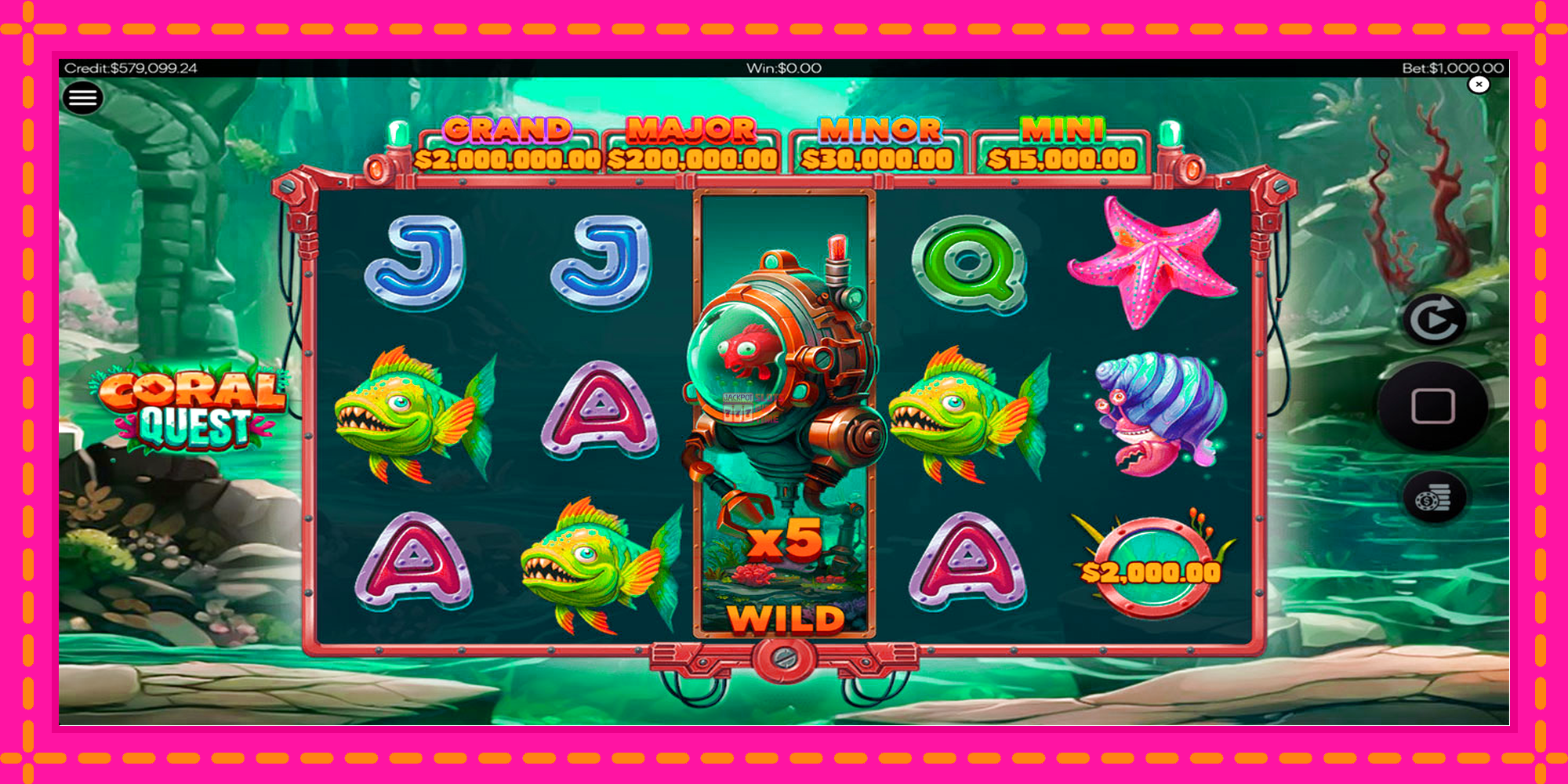 Slot machine Coral Quest gratuitamente, immagine 5