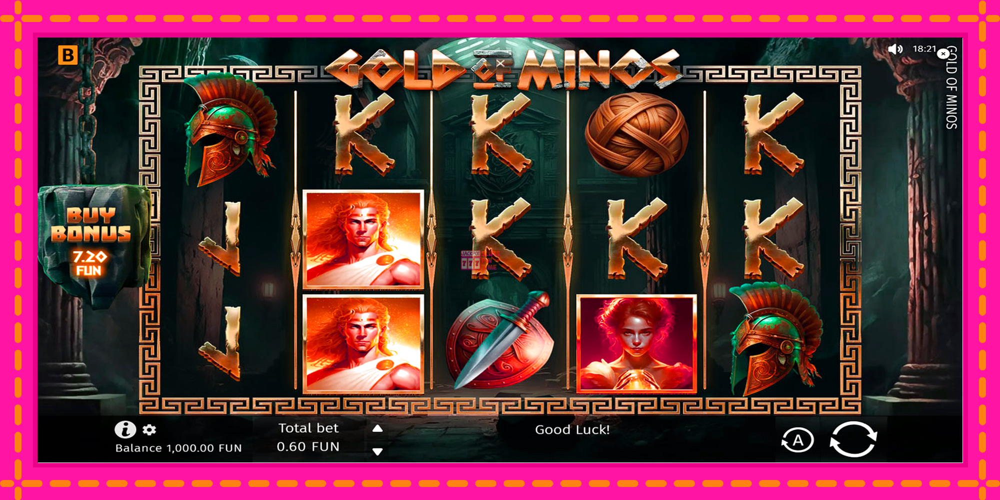 Slot machine Gold of Minos gratuitamente, immagine 1