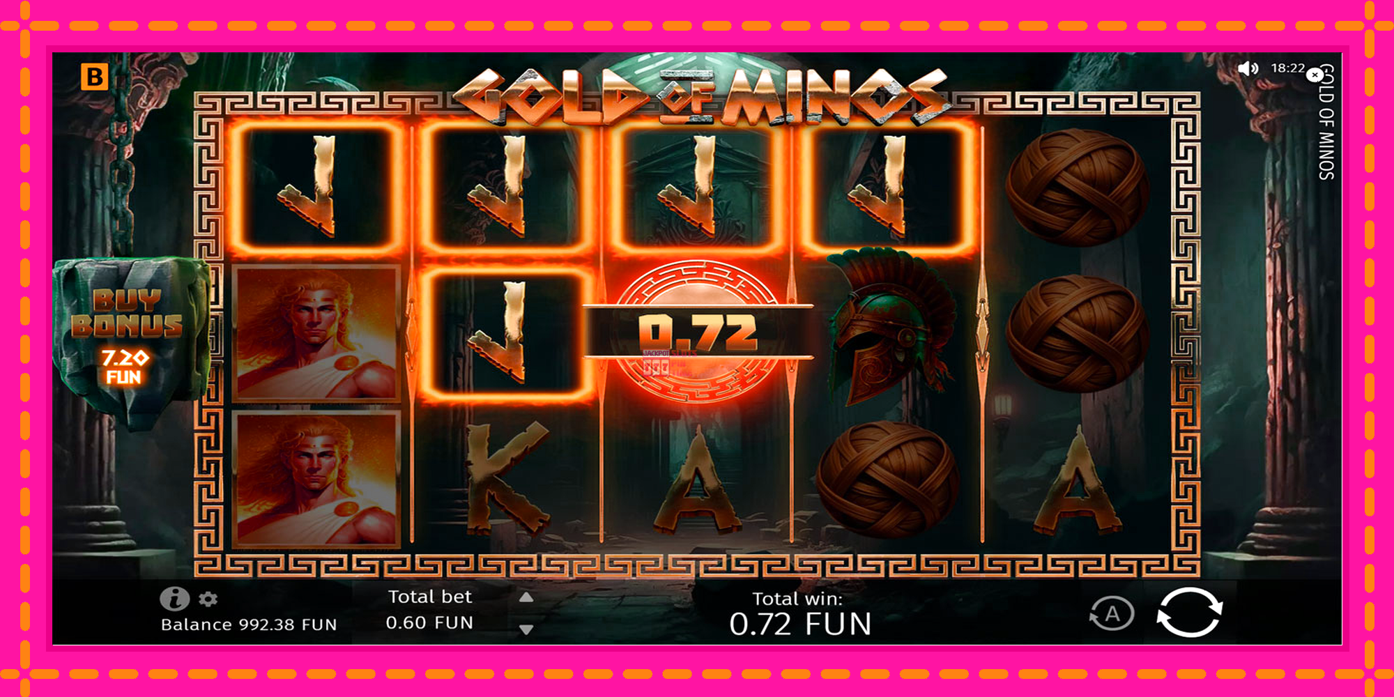 Slot machine Gold of Minos gratuitamente, immagine 3