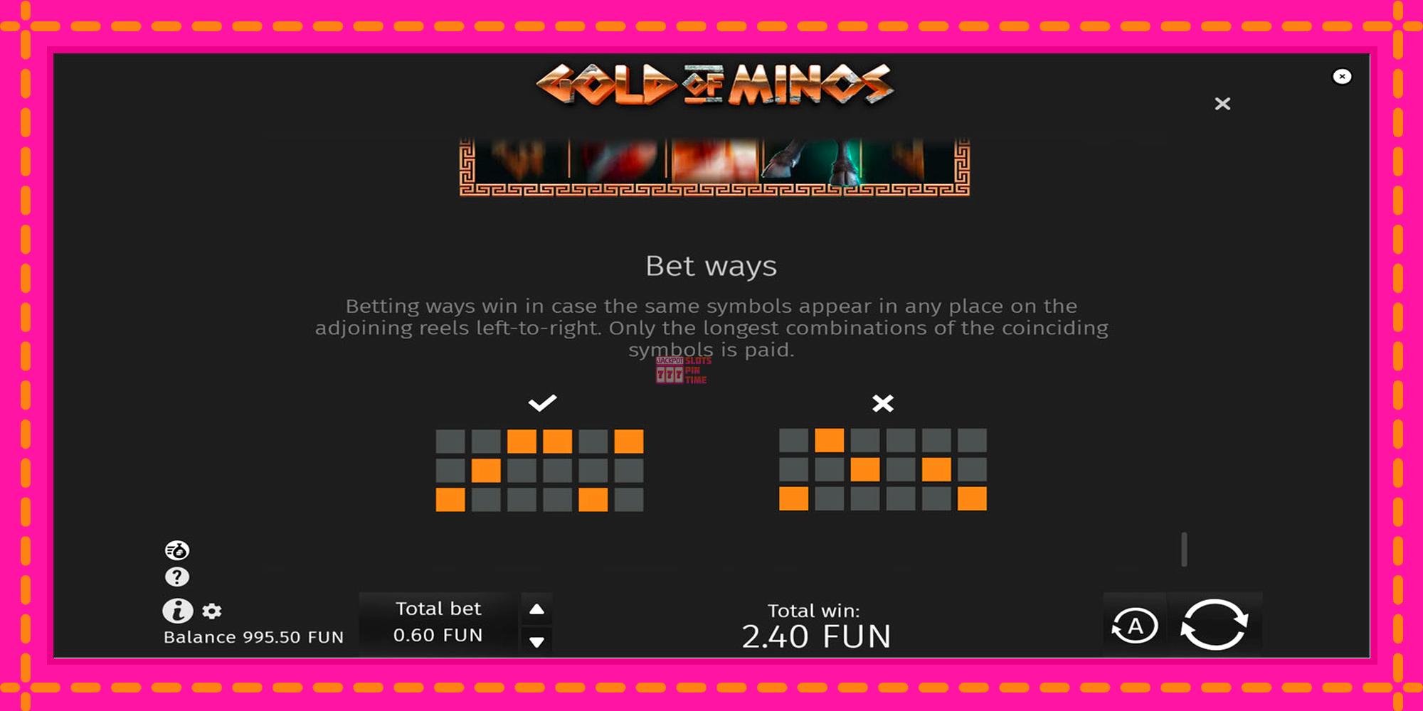 Slot machine Gold of Minos gratuitamente, immagine 7