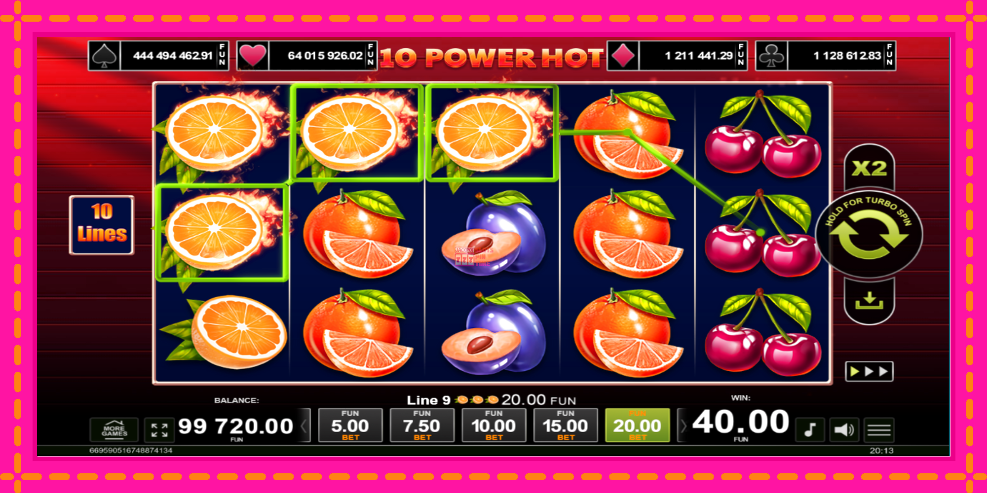 Slot machine 10 Power Hot gratuitamente, immagine 2