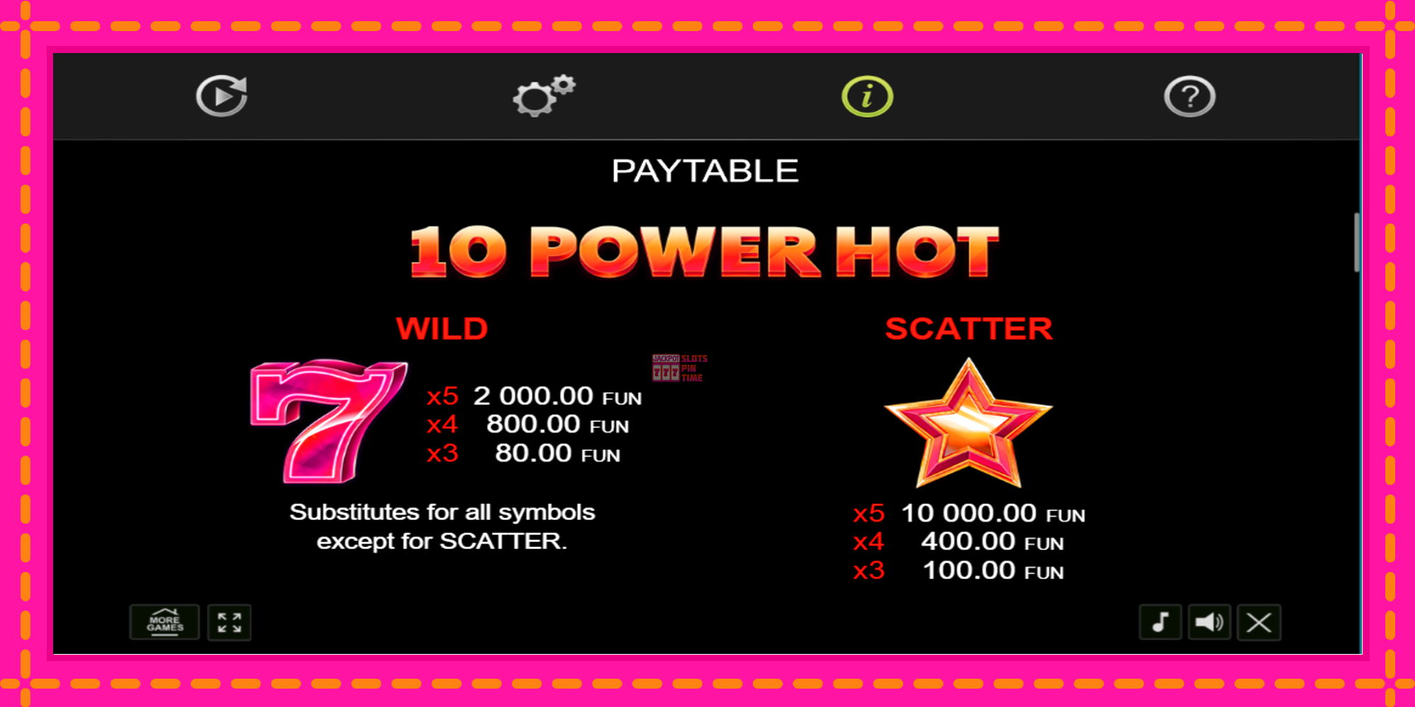 Slot machine 10 Power Hot gratuitamente, immagine 4