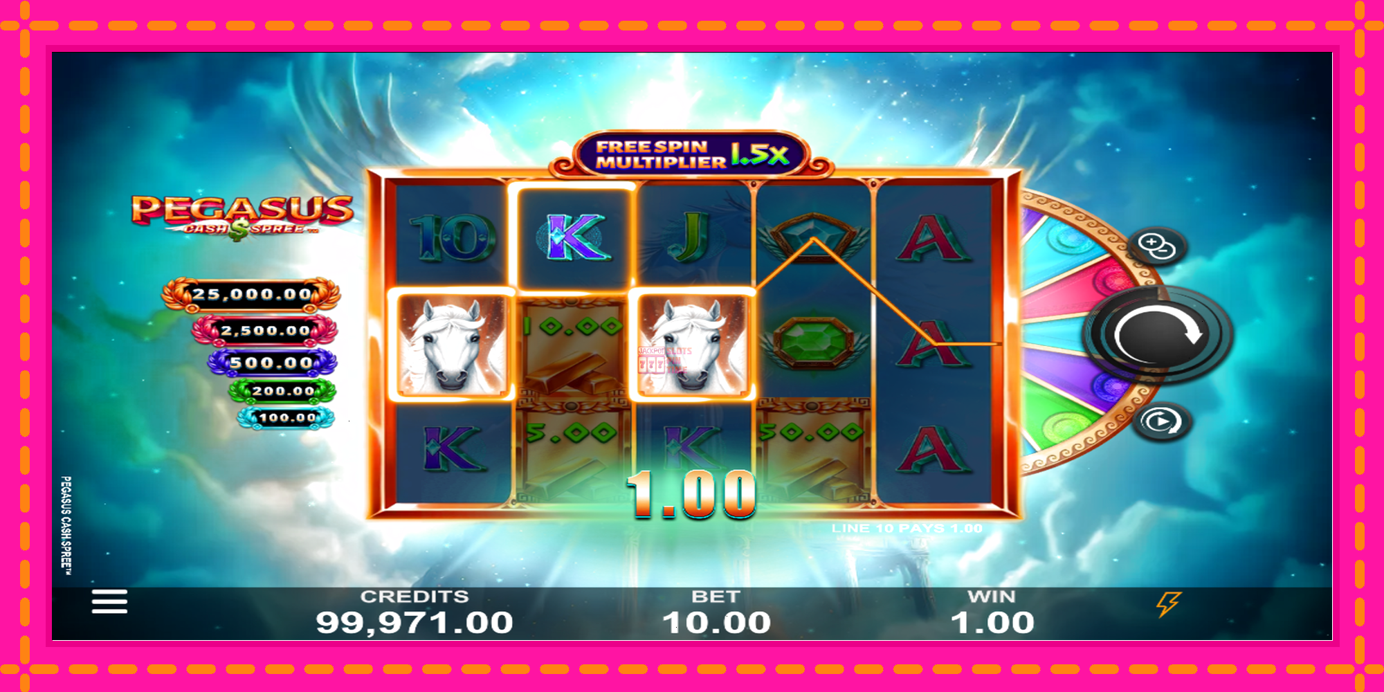 Slot machine Pegasus Cash Spree gratuitamente, immagine 3