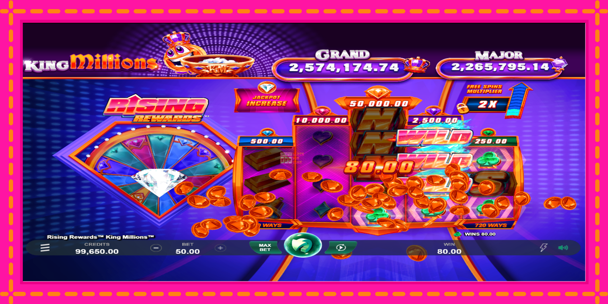 Slot machine Rising Rewards King Millions gratuitamente, immagine 2