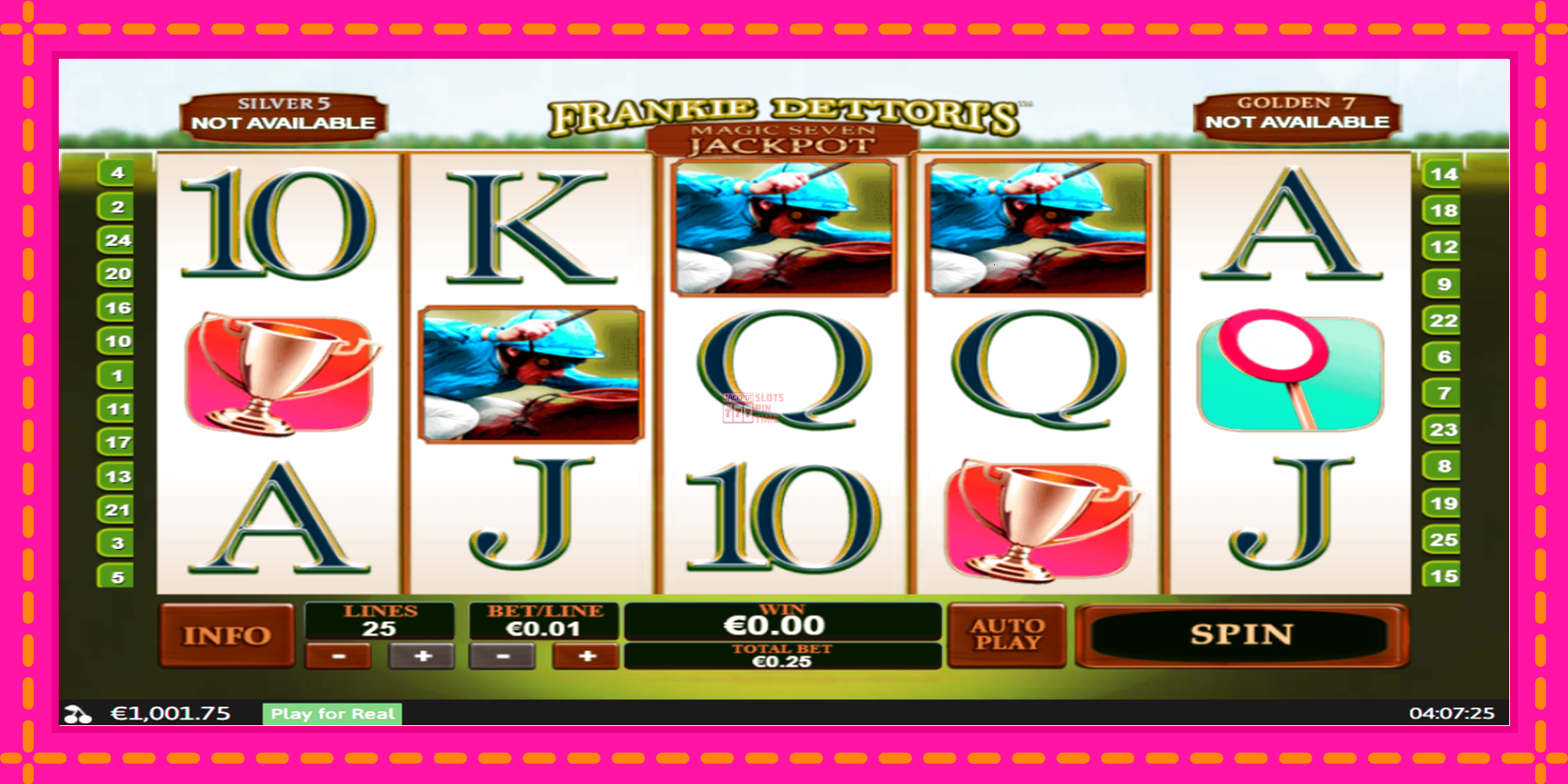 Slot machine Frankie Dettori Magic Seven Jackpot gratuitamente, immagine 1