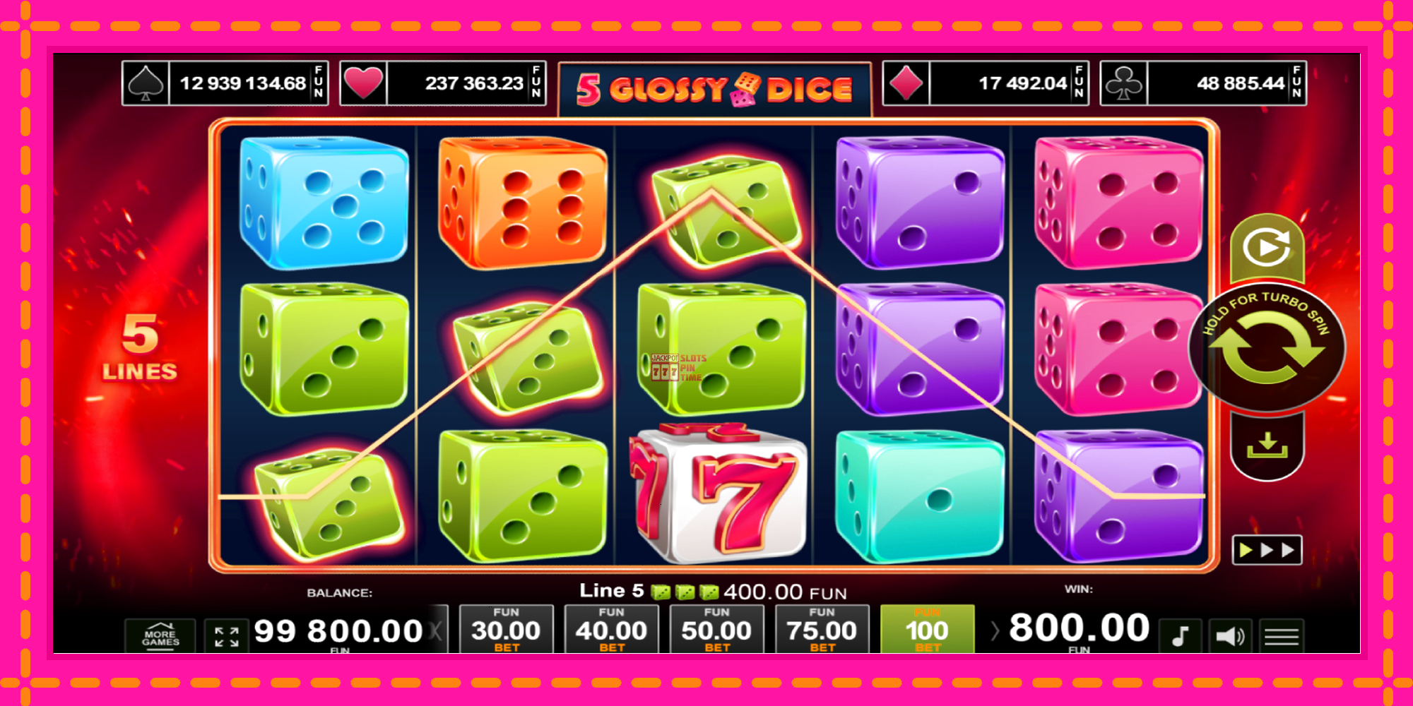 Slot machine 5 Glossy Dice gratuitamente, immagine 2