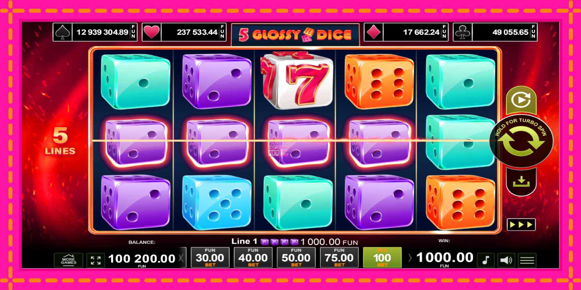 Slot machine 5 Glossy Dice gratuitamente, immagine 3