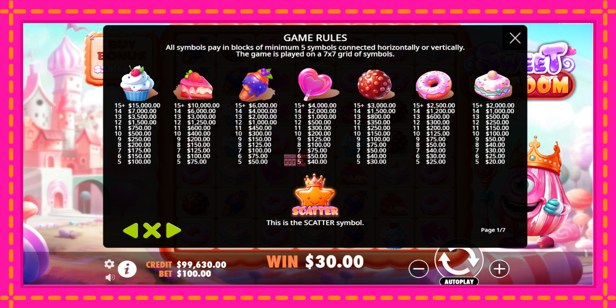 Slot machine Sweet Kingdom gratuitamente, immagine 5