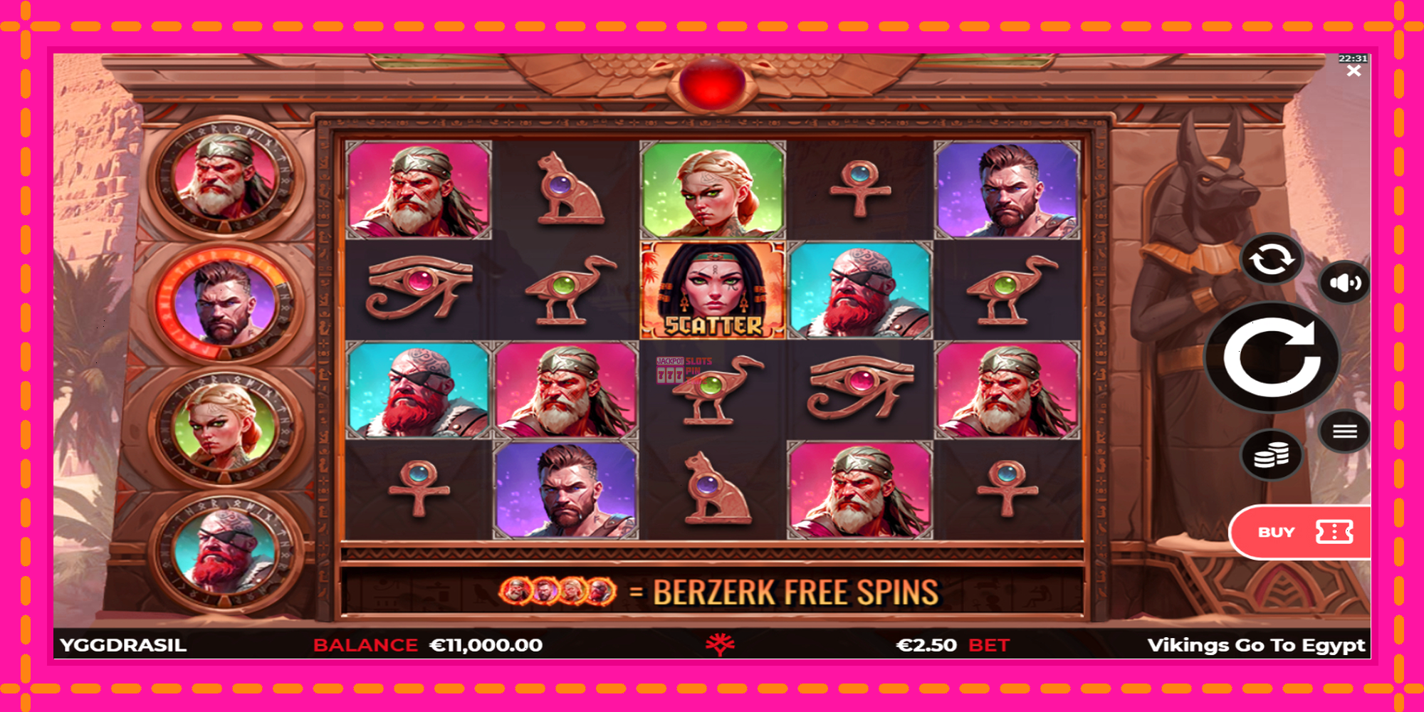 Slot machine Vikings Go To Egypt Wild Fight gratuitamente, immagine 2