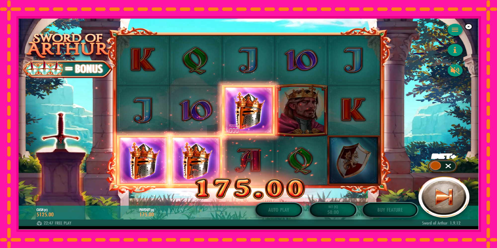 Slot machine Sword of Arthur gratuitamente, immagine 3