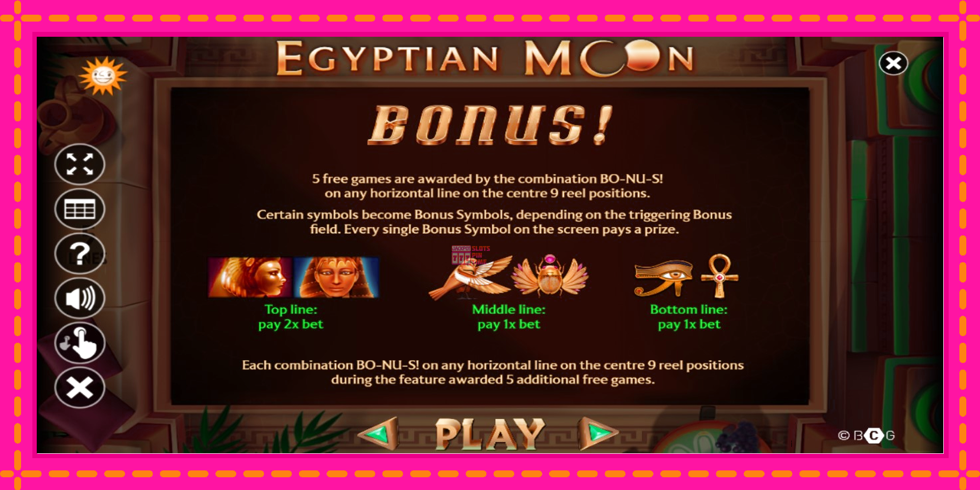 Slot machine Egyptian Moon gratuitamente, immagine 5