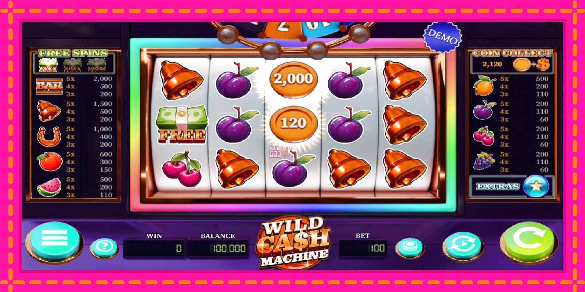 Slot machine Wild Cash Machine gratuitamente, immagine 3