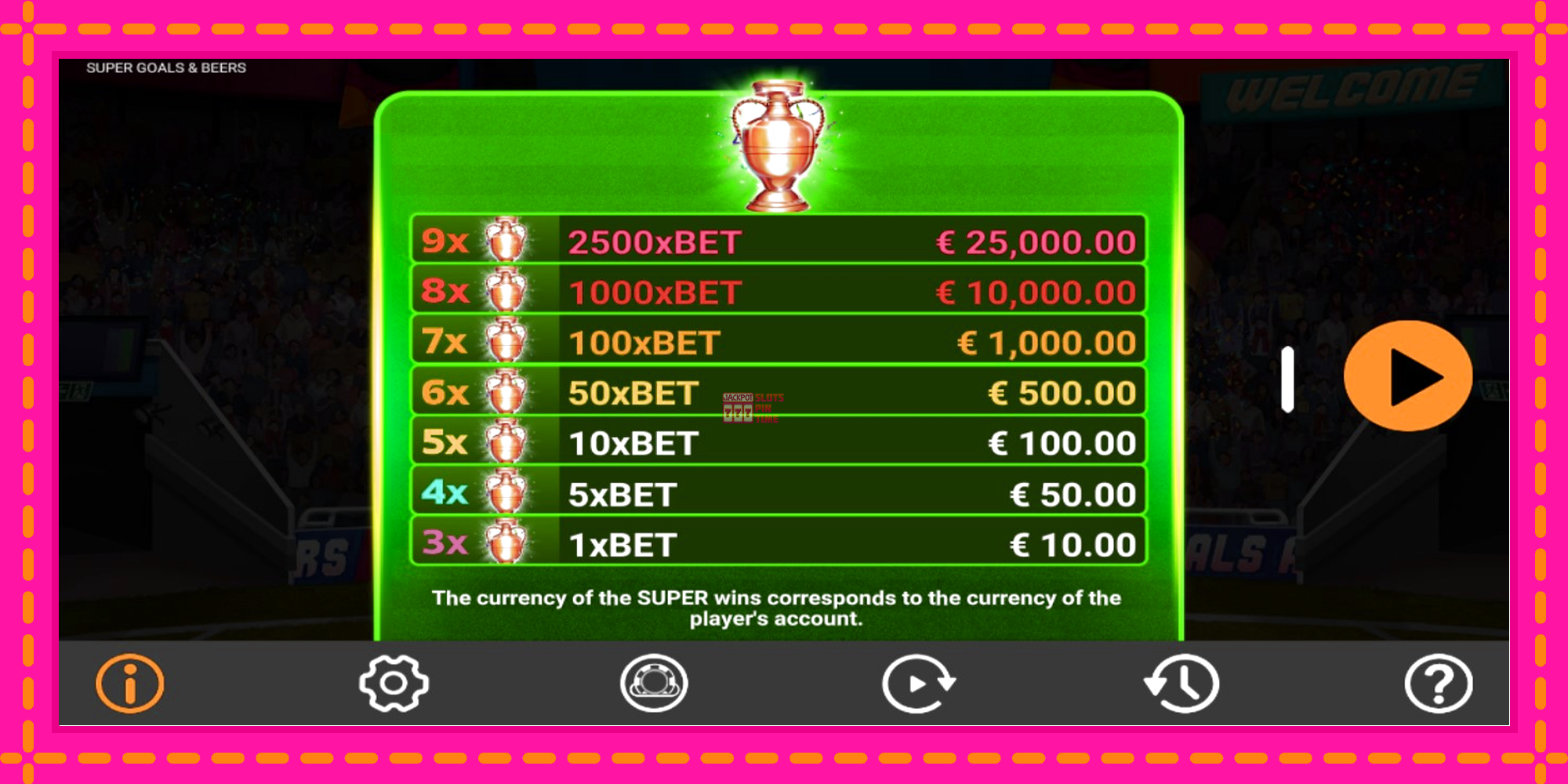 Slot machine Super Goals & Beers gratuitamente, immagine 5