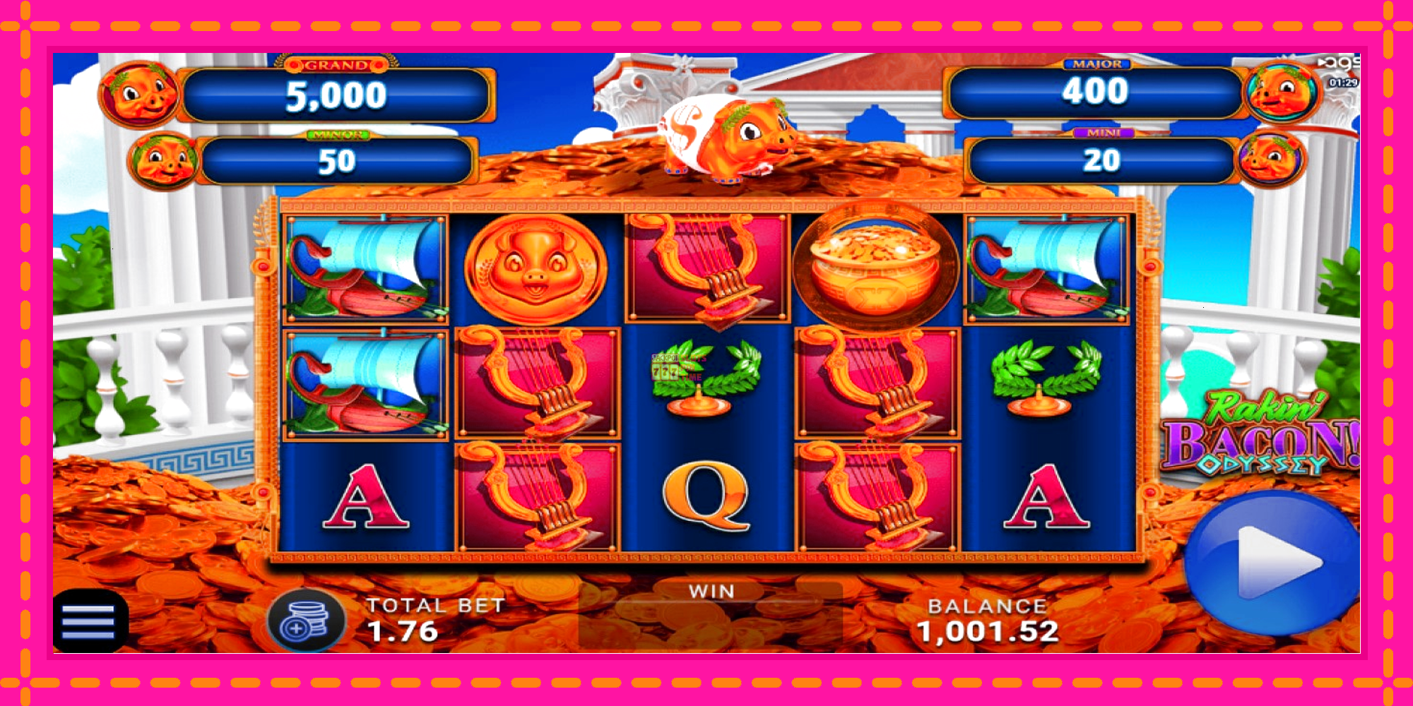 Slot machine Rakin Bacon Odyssey gratuitamente, immagine 2