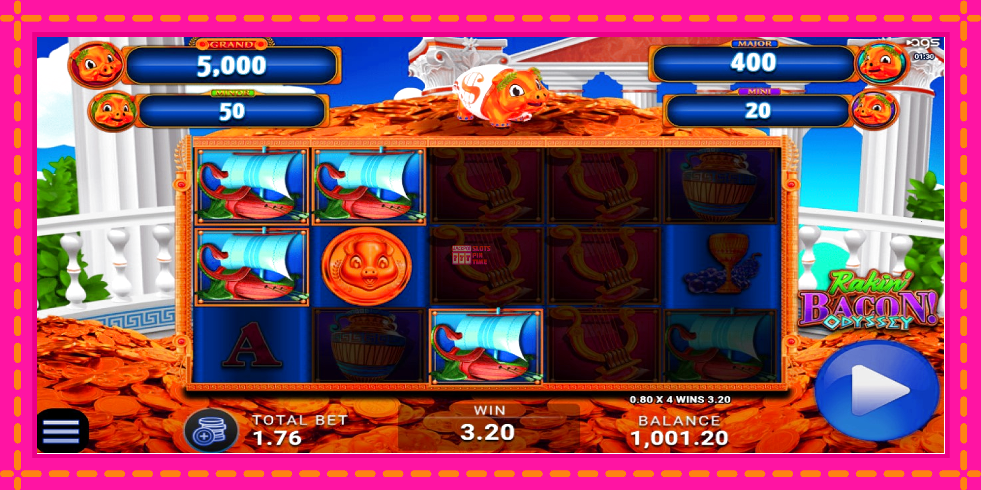 Slot machine Rakin Bacon Odyssey gratuitamente, immagine 3