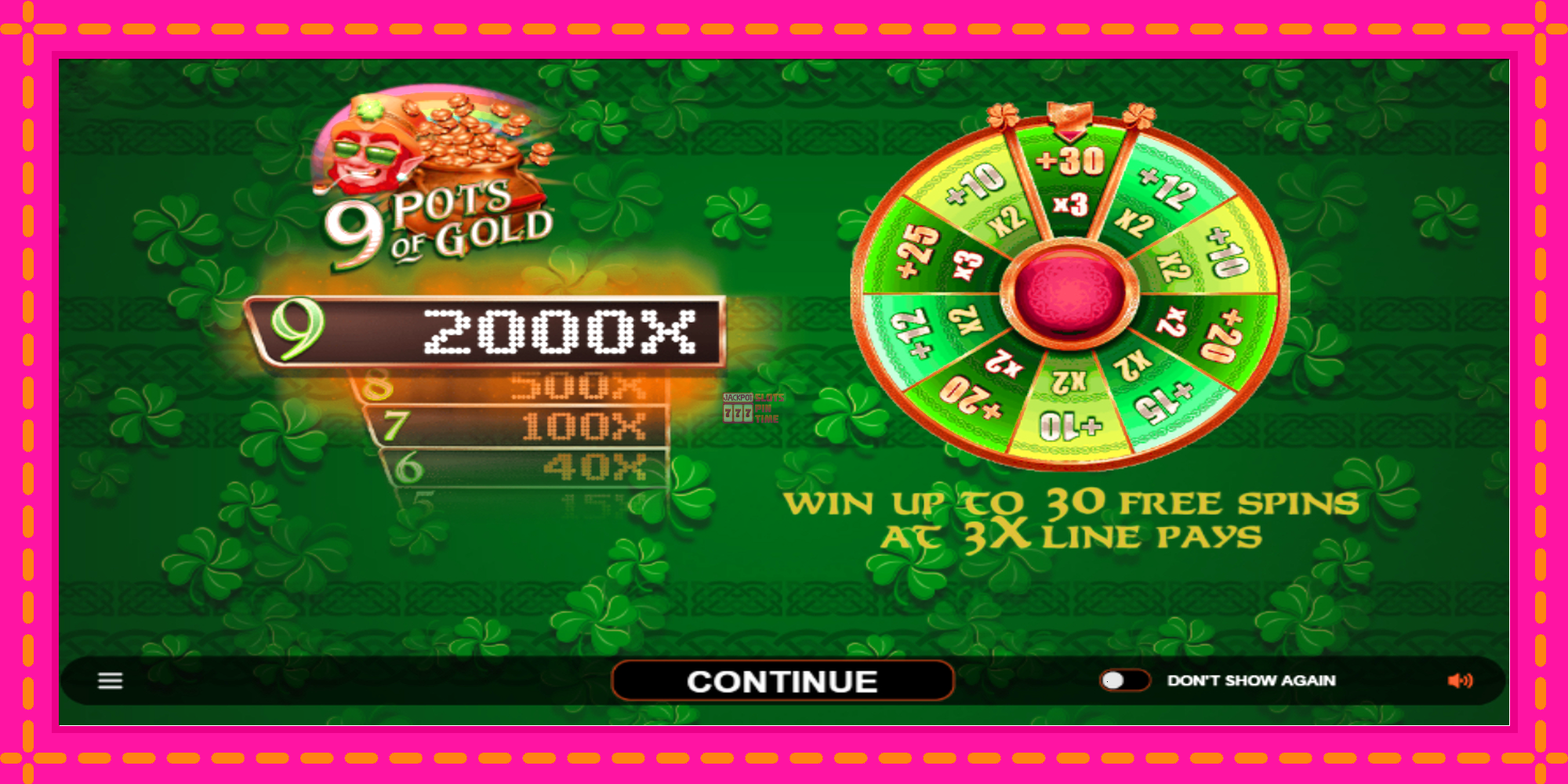 Slot machine 9 Pots of Gold Land & Win gratuitamente, immagine 1