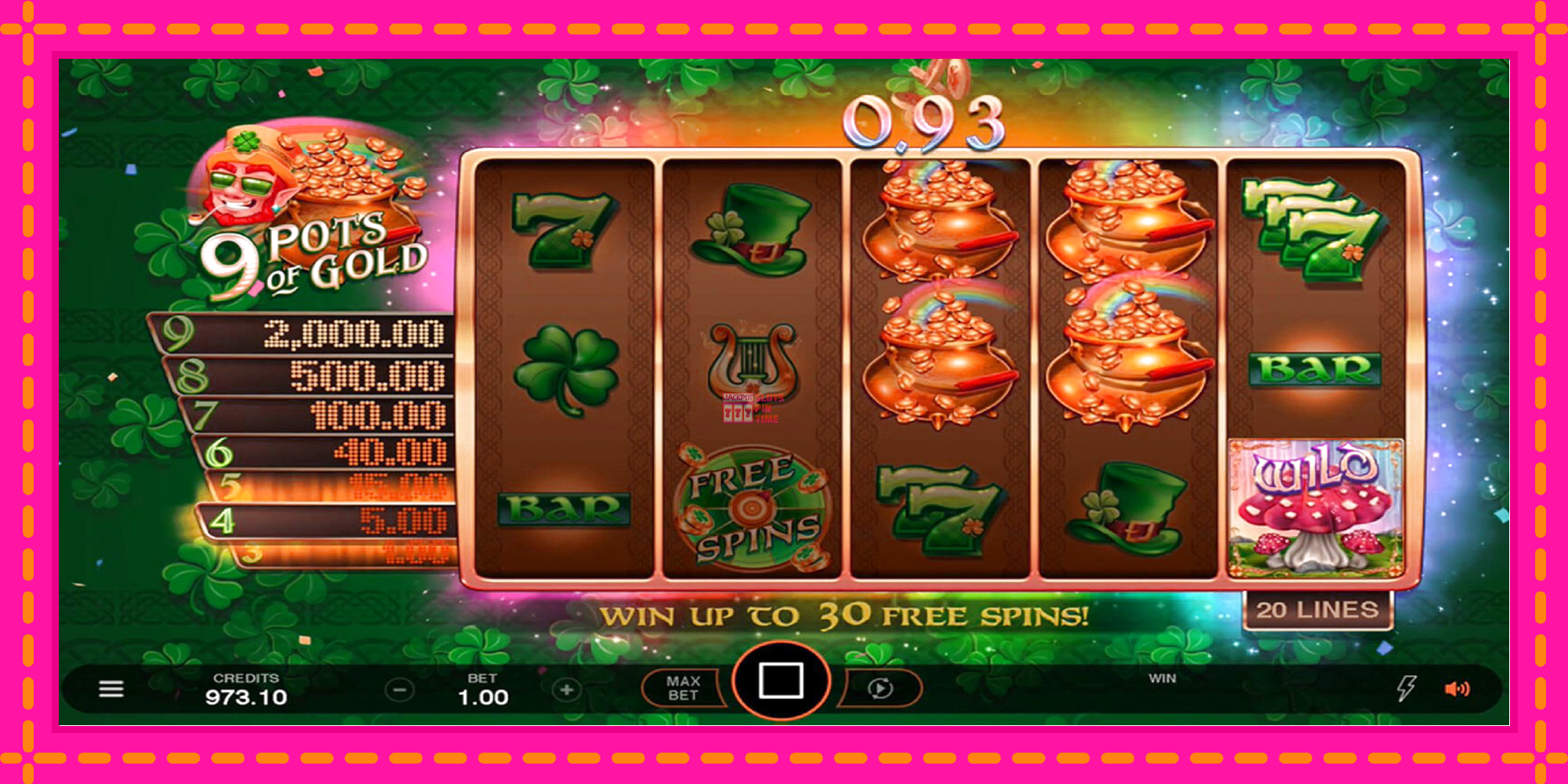 Slot machine 9 Pots of Gold Land & Win gratuitamente, immagine 6