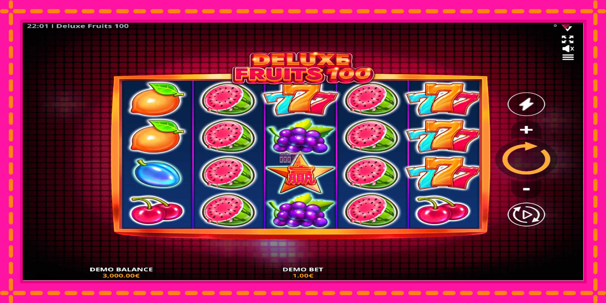 Slot machine Deluxe Fruits 100 gratuitamente, immagine 1