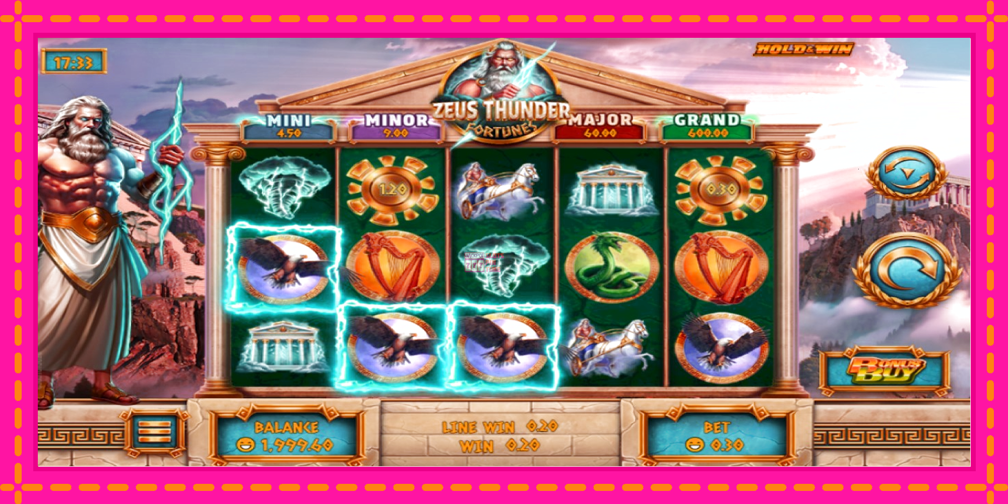 Slot machine Zeus Thunder Fortunes gratuitamente, immagine 2