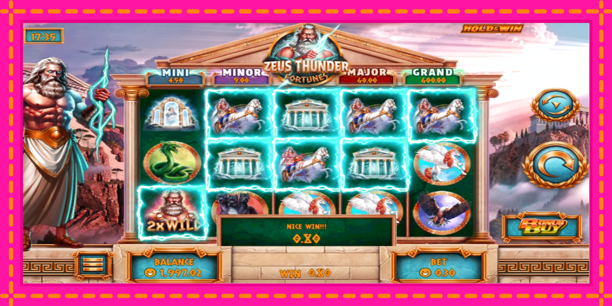 Slot machine Zeus Thunder Fortunes gratuitamente, immagine 3