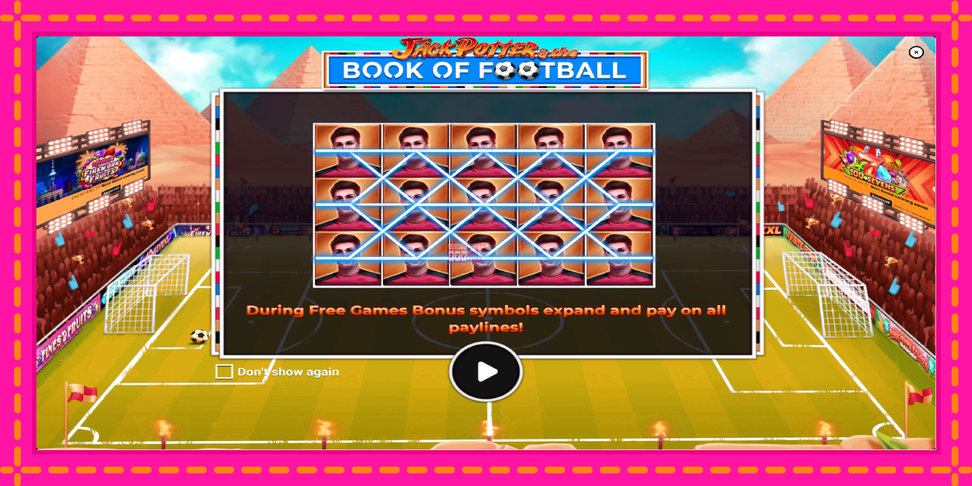 Slot machine Jack Potter & The Book of Football gratuitamente, immagine 1