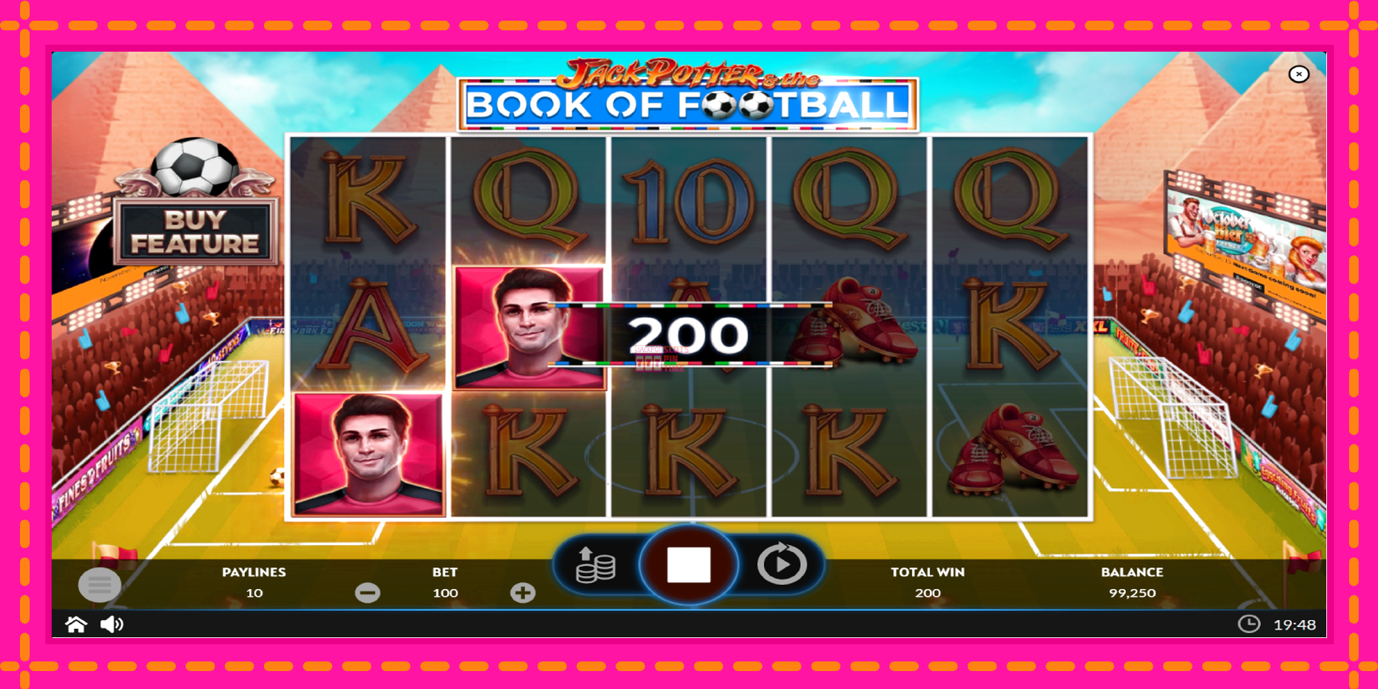 Slot machine Jack Potter & The Book of Football gratuitamente, immagine 4