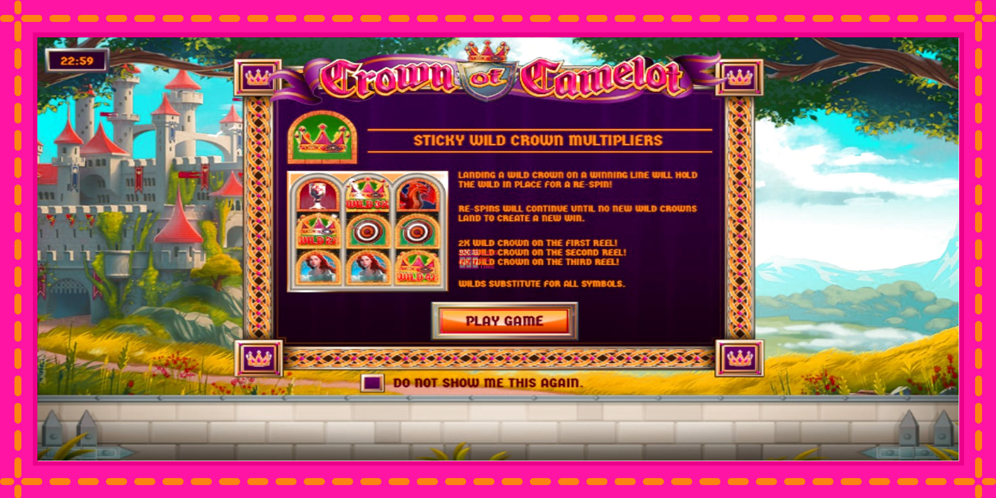 Slot machine Crown of Camelot gratuitamente, immagine 1