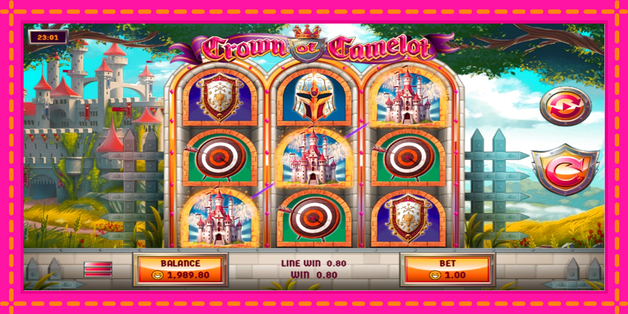 Slot machine Crown of Camelot gratuitamente, immagine 3