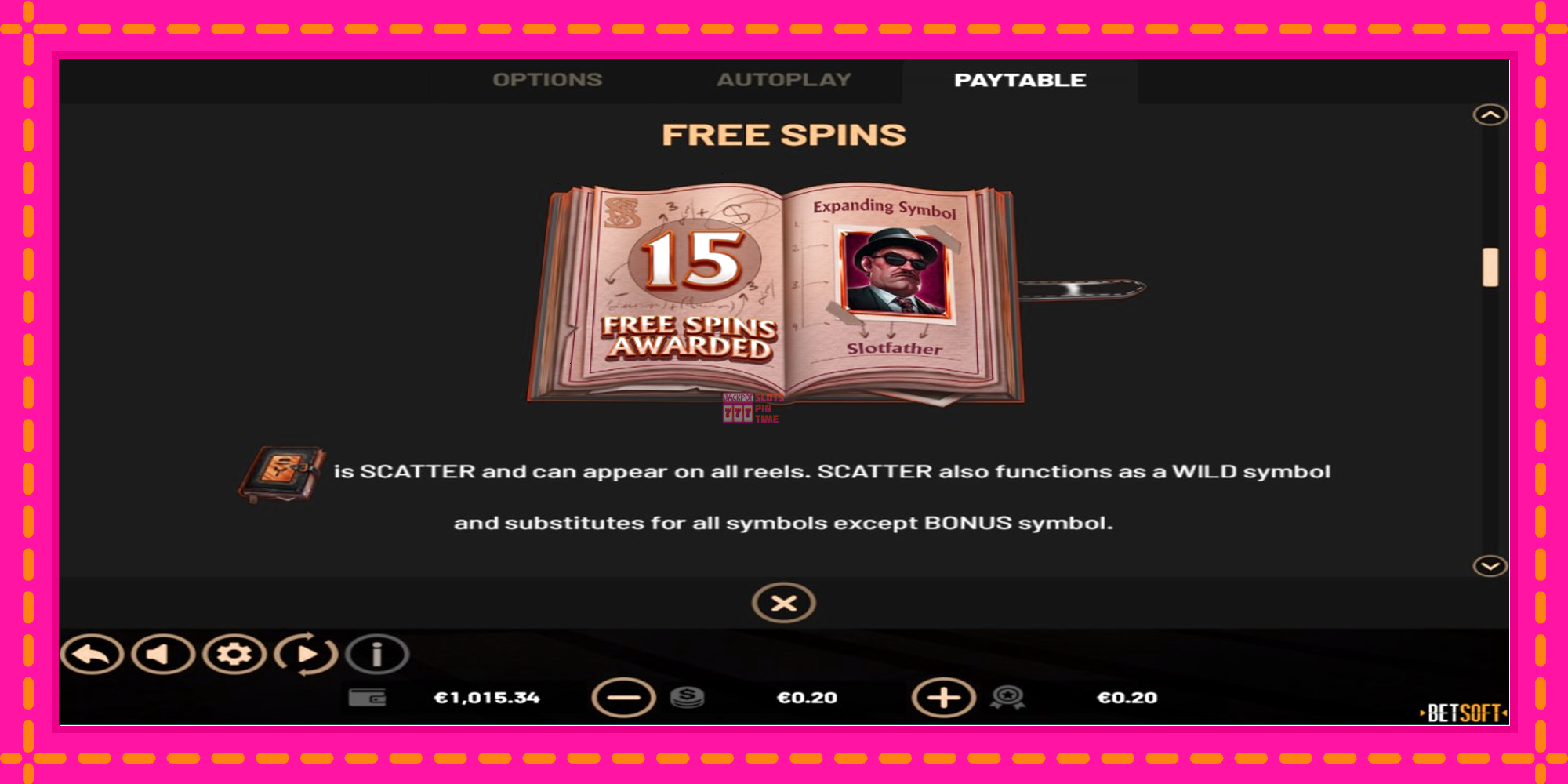 Slot machine The SlotFather Book of Wins gratuitamente, immagine 5