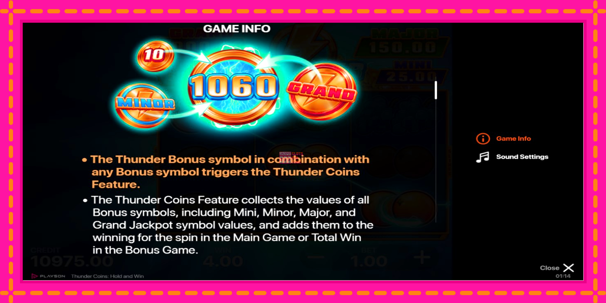 Slot machine Thunder Coins gratuitamente, immagine 4