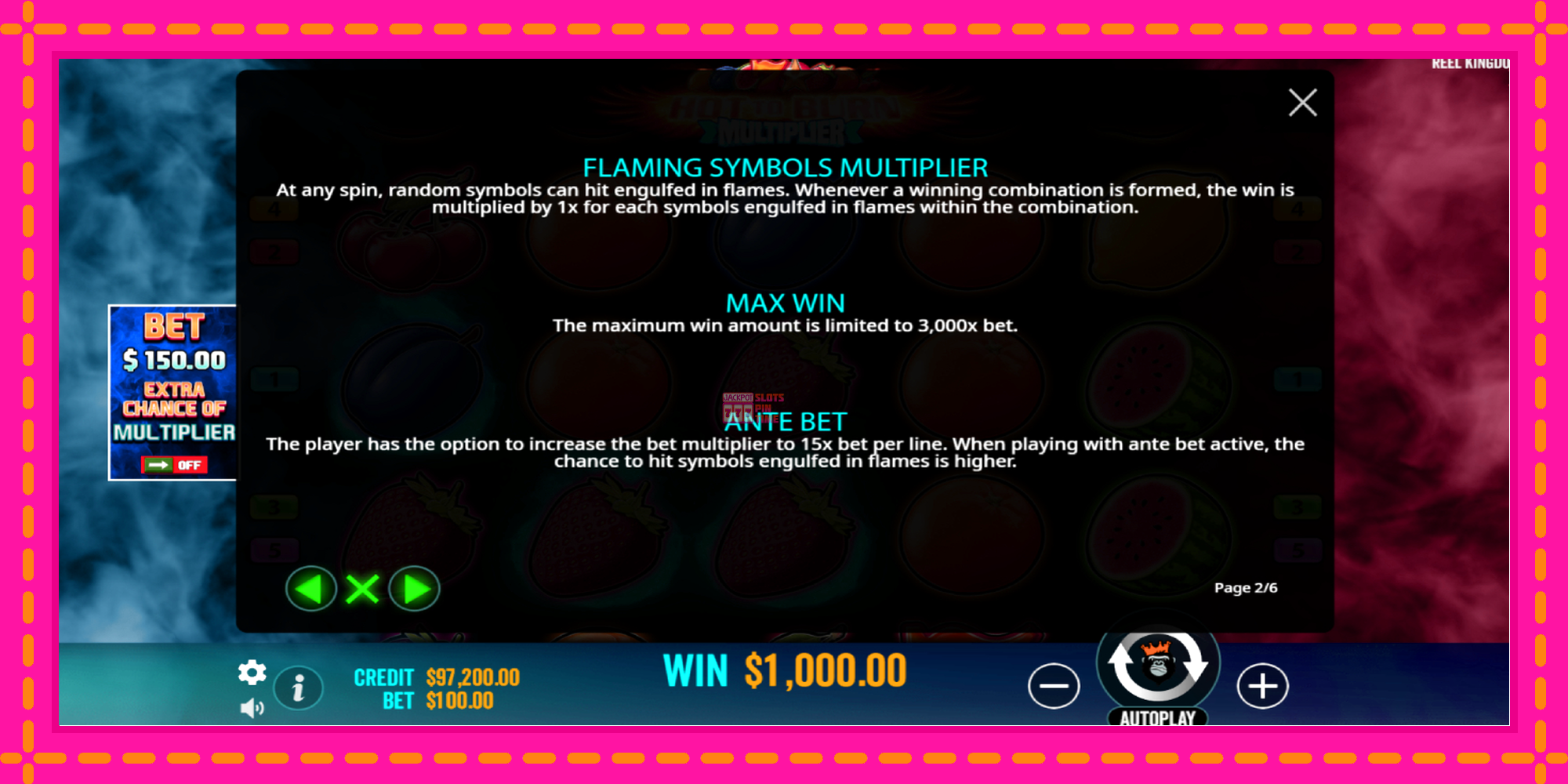 Slot machine Hot to Burn Multiplier gratuitamente, immagine 6