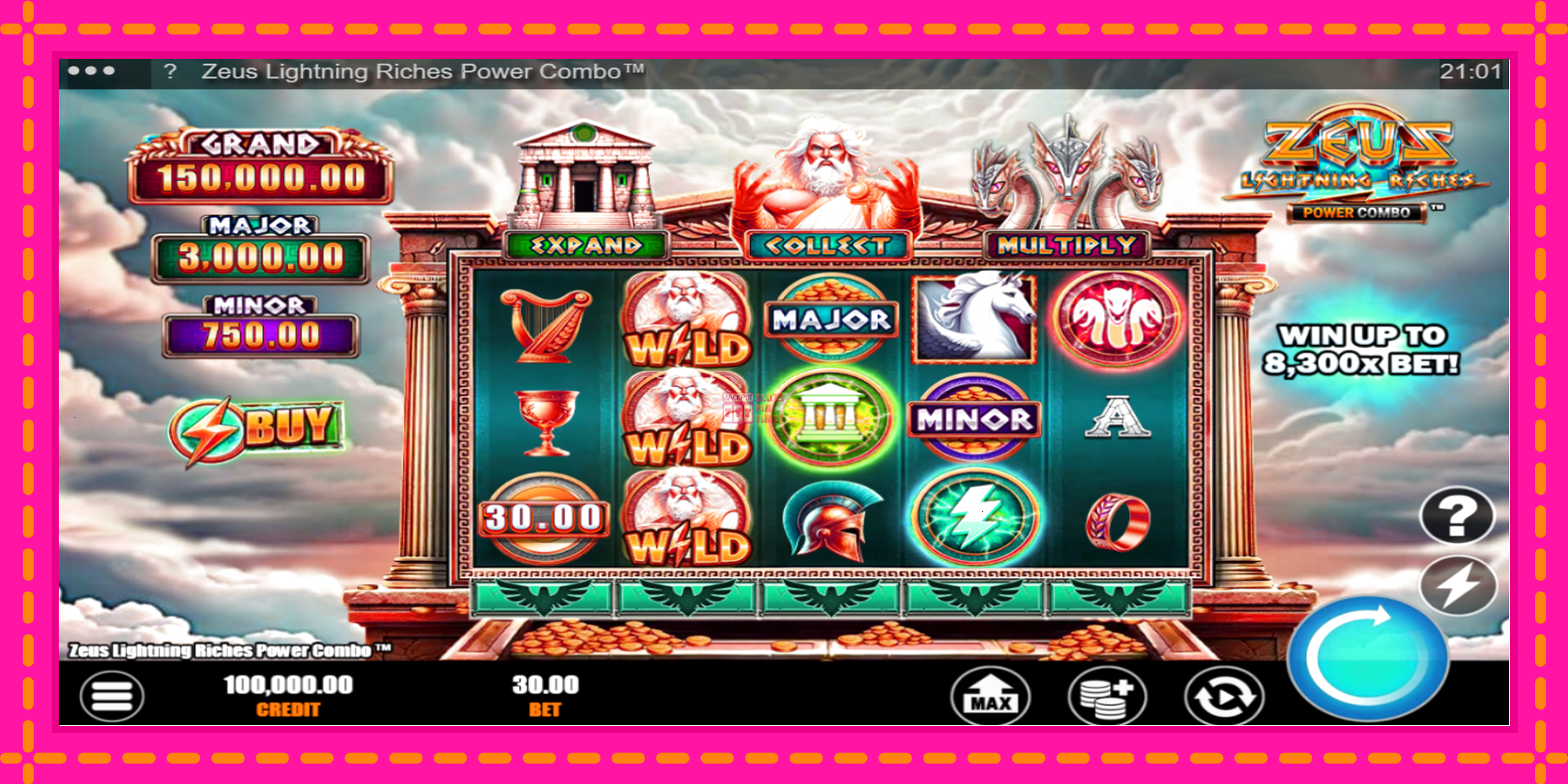 Slot machine Zeus Lightning Riches Power Combo gratuitamente, immagine 2