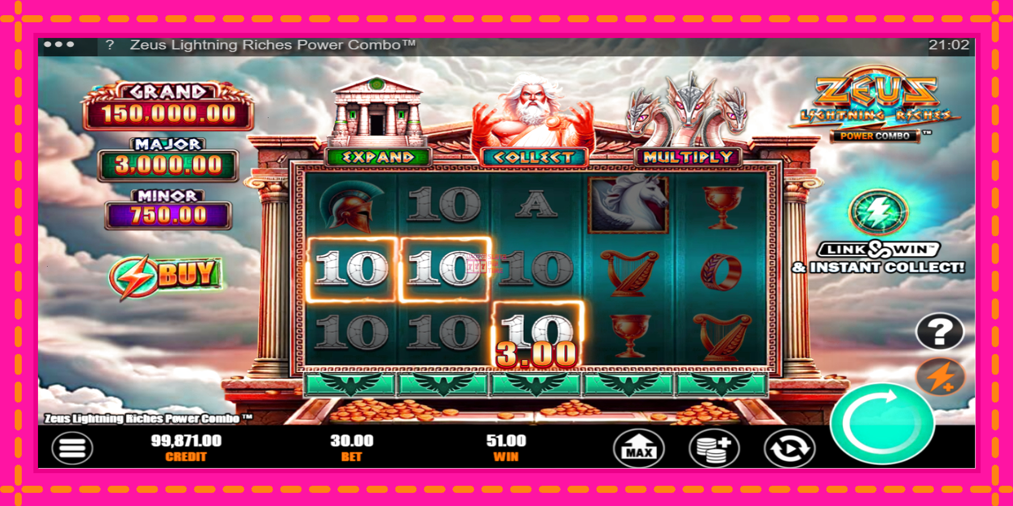 Slot machine Zeus Lightning Riches Power Combo gratuitamente, immagine 3