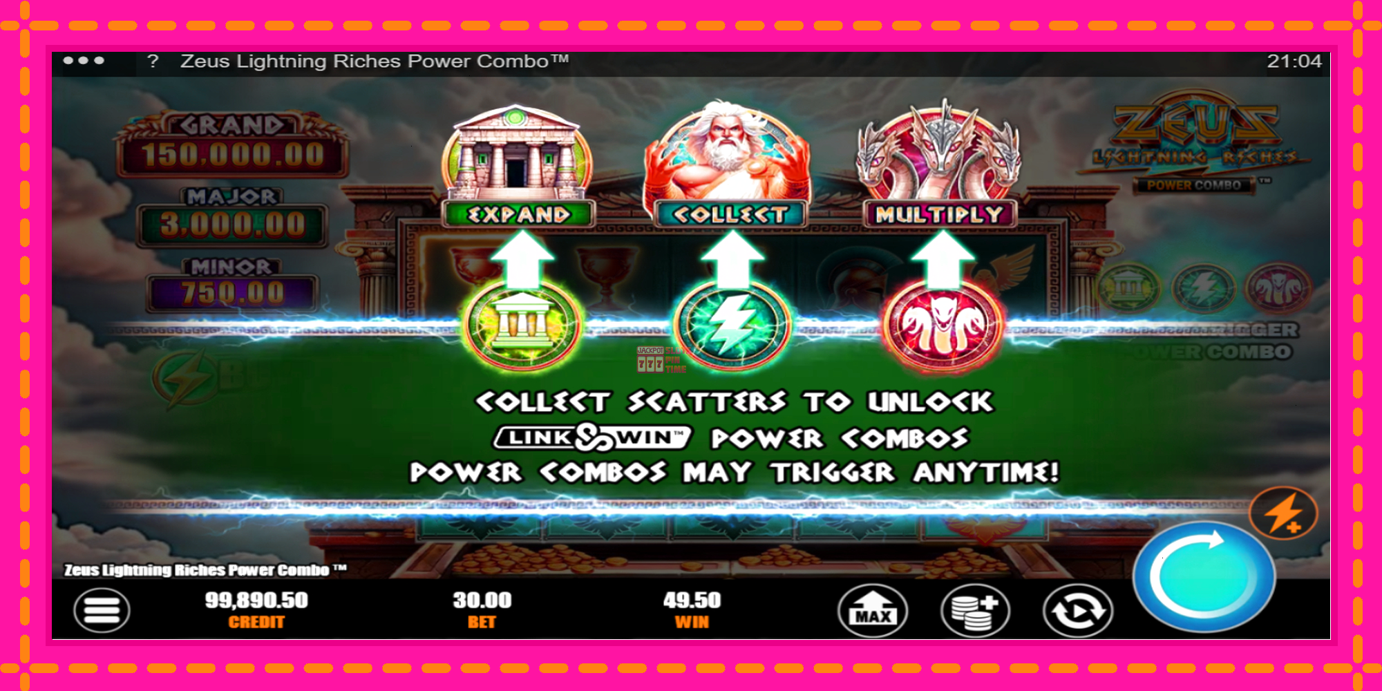 Slot machine Zeus Lightning Riches Power Combo gratuitamente, immagine 5