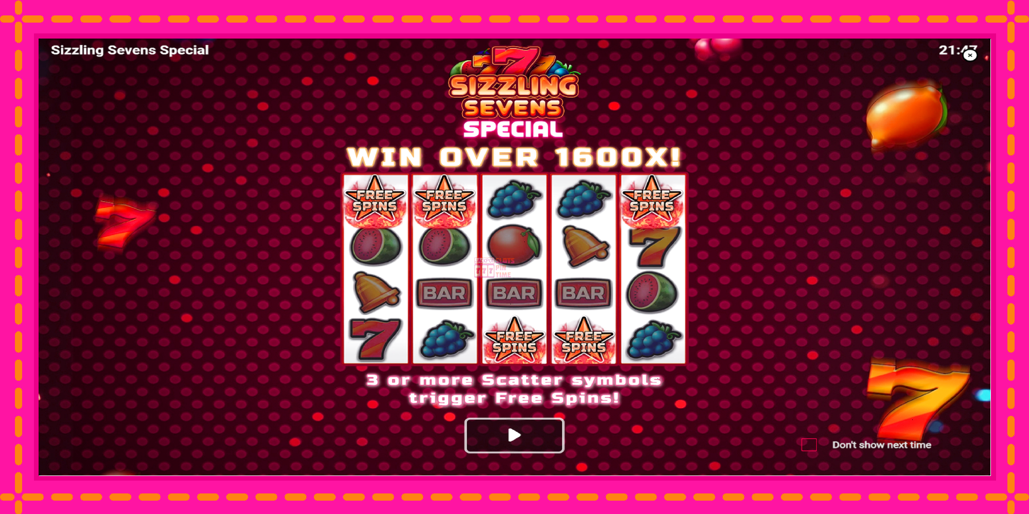 Slot machine Sizzling Sevens Special gratuitamente, immagine 1