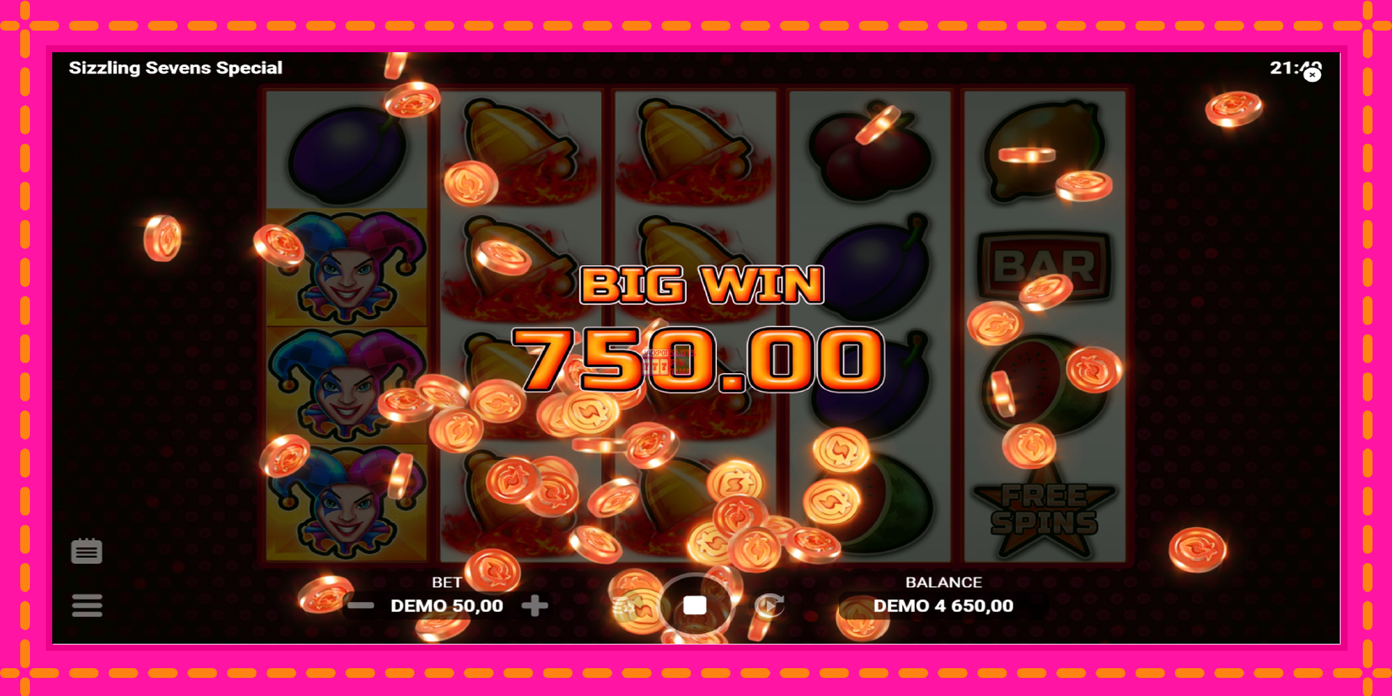 Slot machine Sizzling Sevens Special gratuitamente, immagine 3